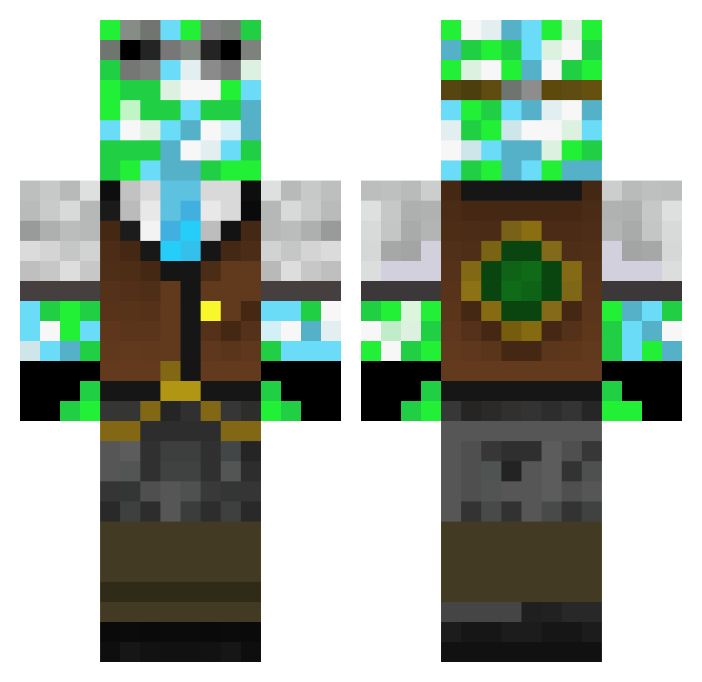 LastEarth3657 Minecraft skin, front and back view
