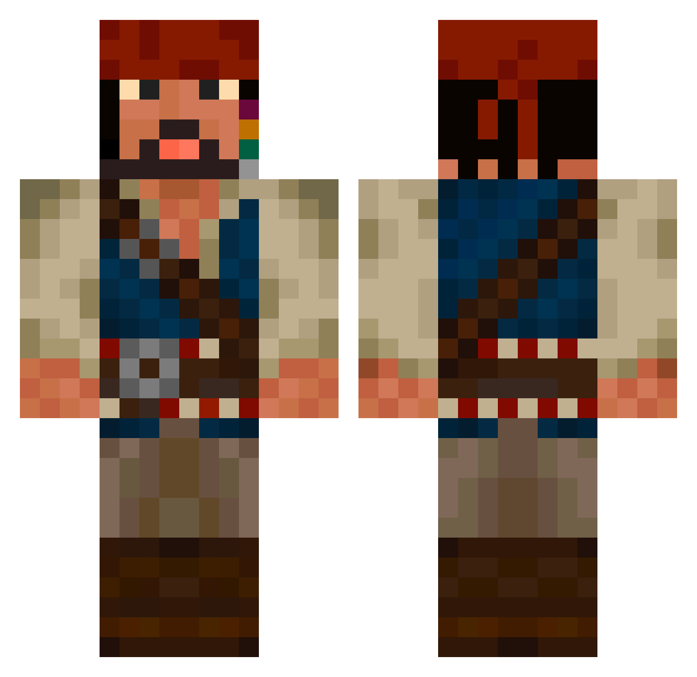 ErlendSjurseter Minecraft skin, front and back view