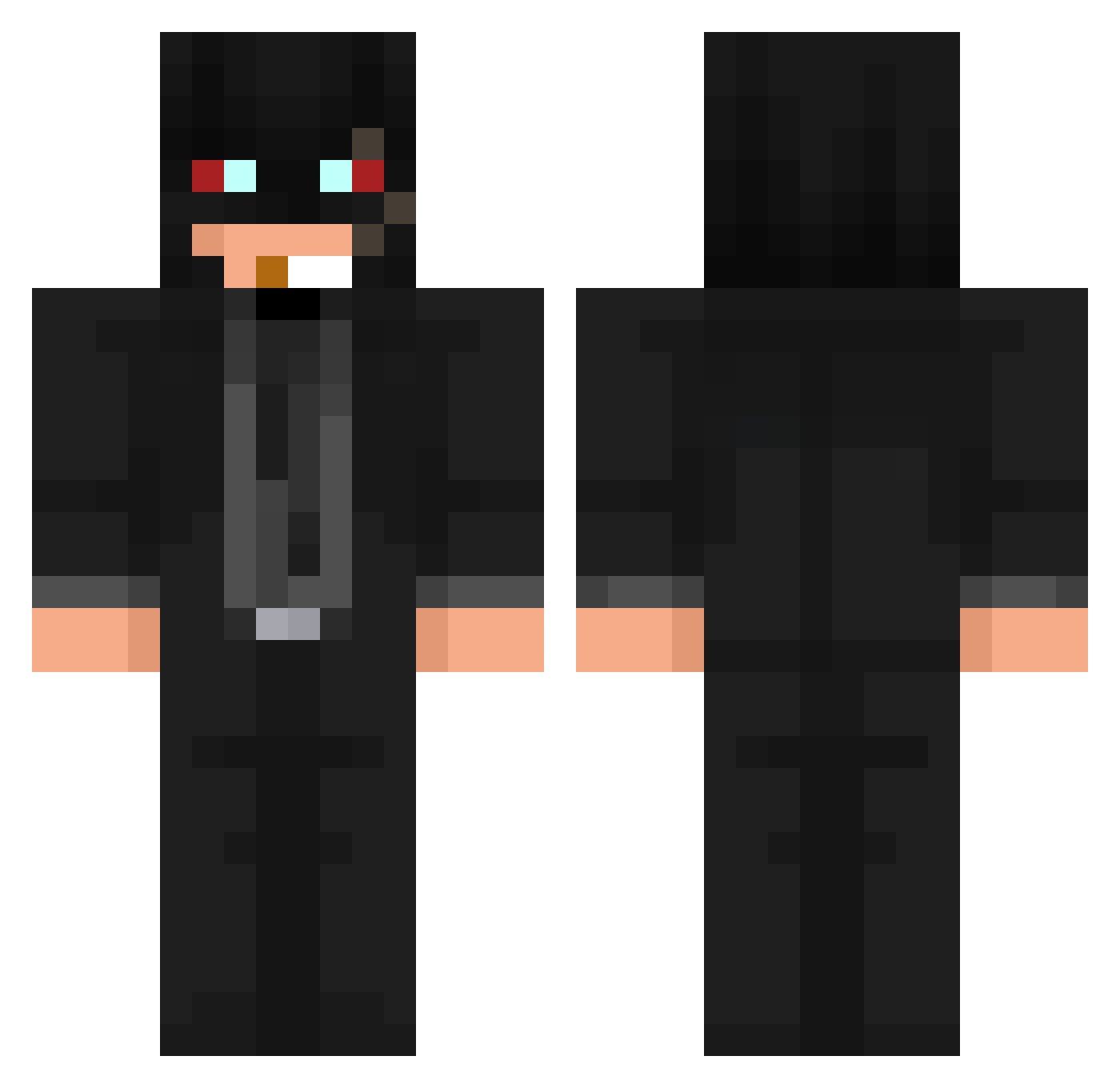 Kovaco Minecraft skin, front and back view
