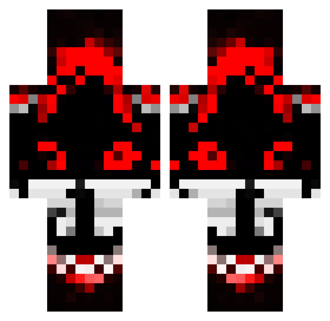 Rocketislife Minecraft skin, front and back view