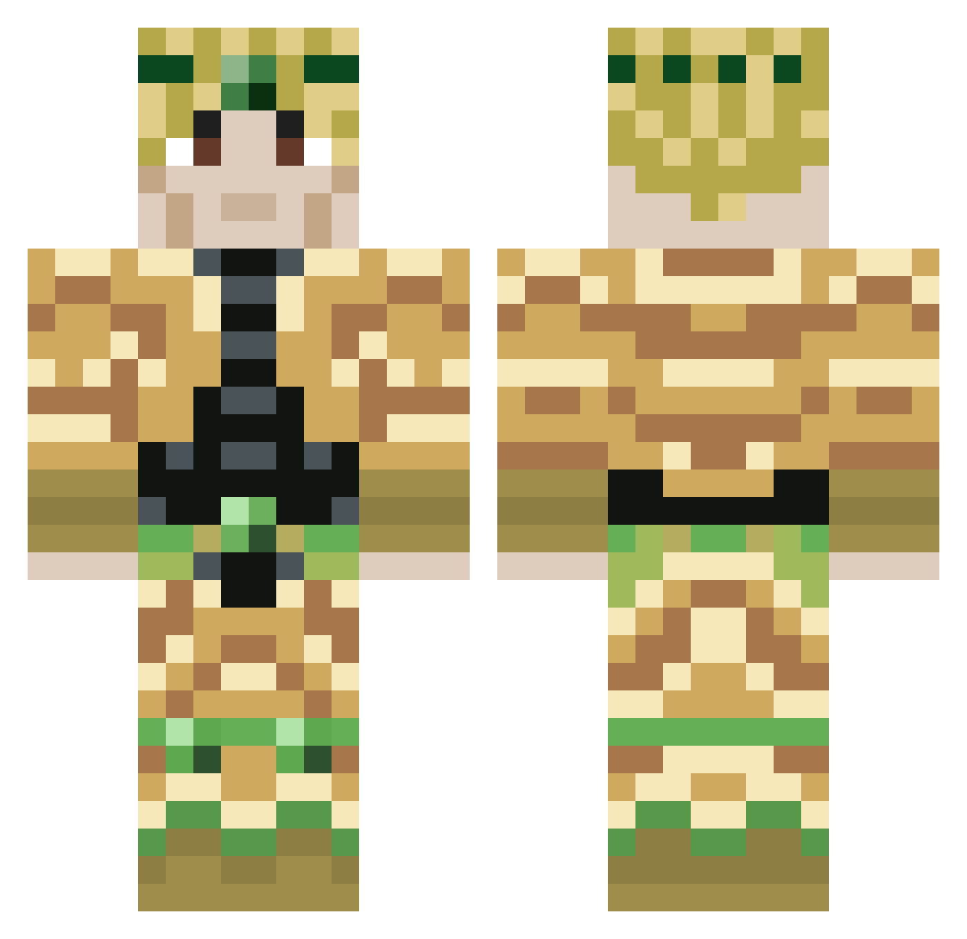 parallelodi Minecraft skin, front and back view