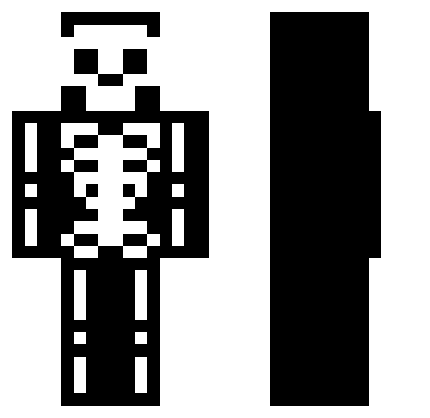bbygeo Minecraft skin, front and back view