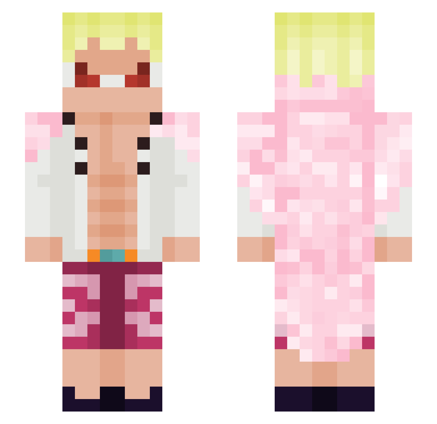 ReportMeh Minecraft skin, front and back view