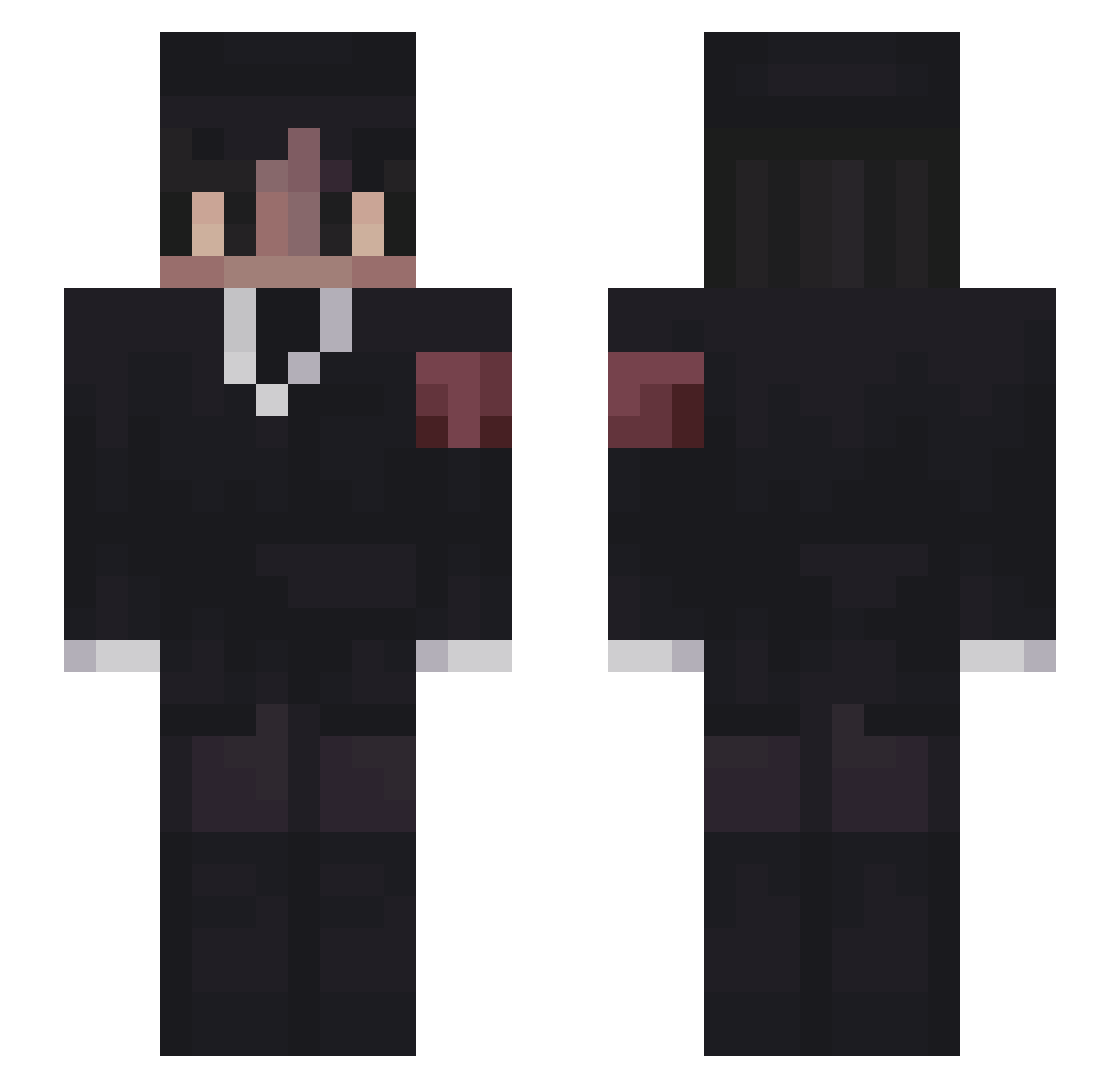 callmepier Minecraft skin, front and back view
