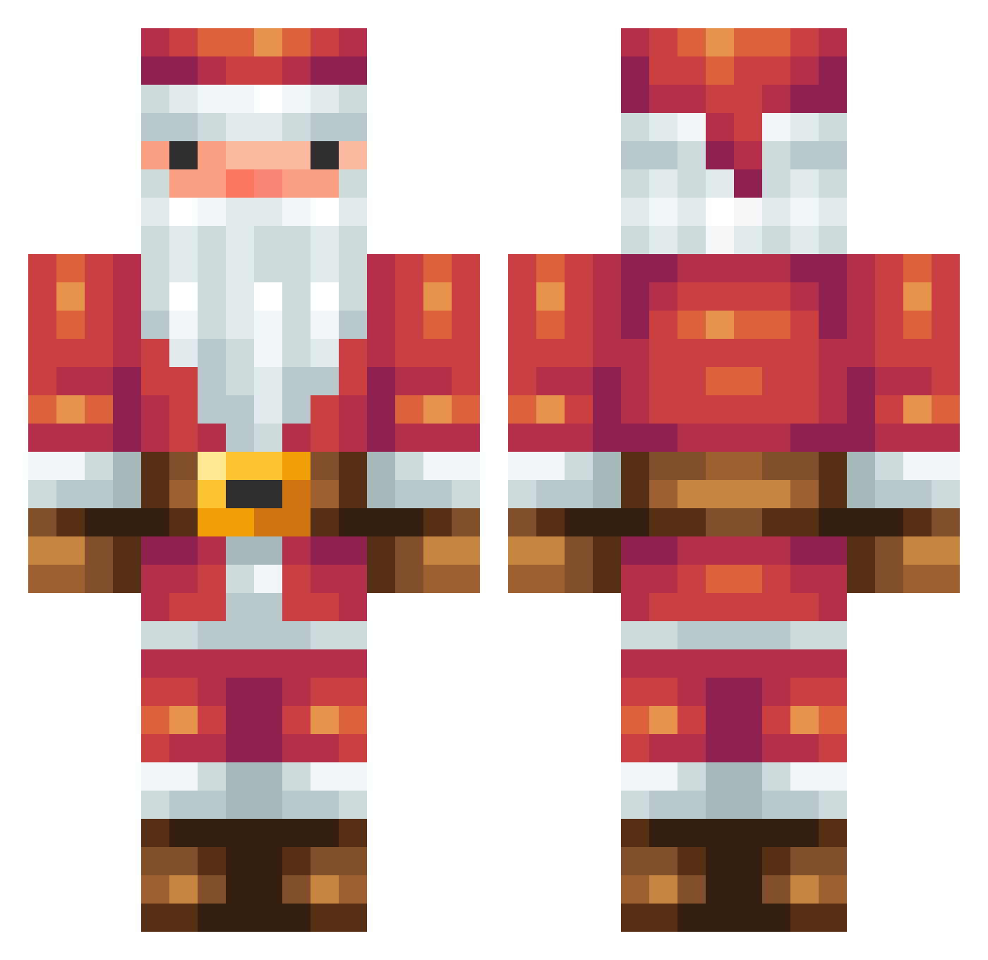 Nesbros Minecraft skin, front and back view