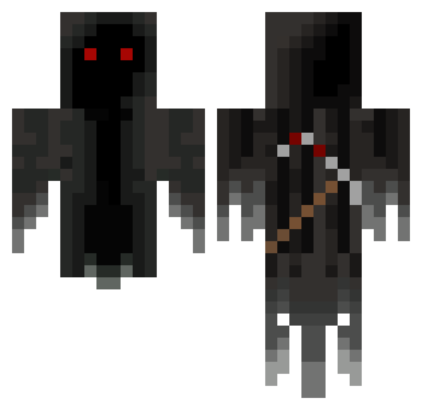 Floury Minecraft skin, front and back view