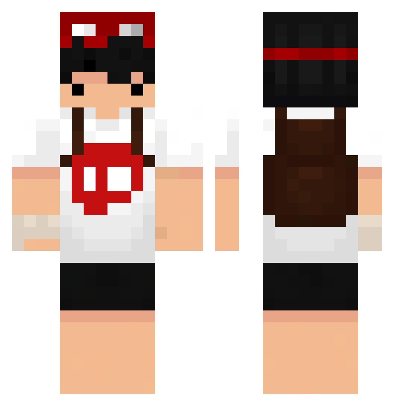 dxawm Minecraft skin, front and back view