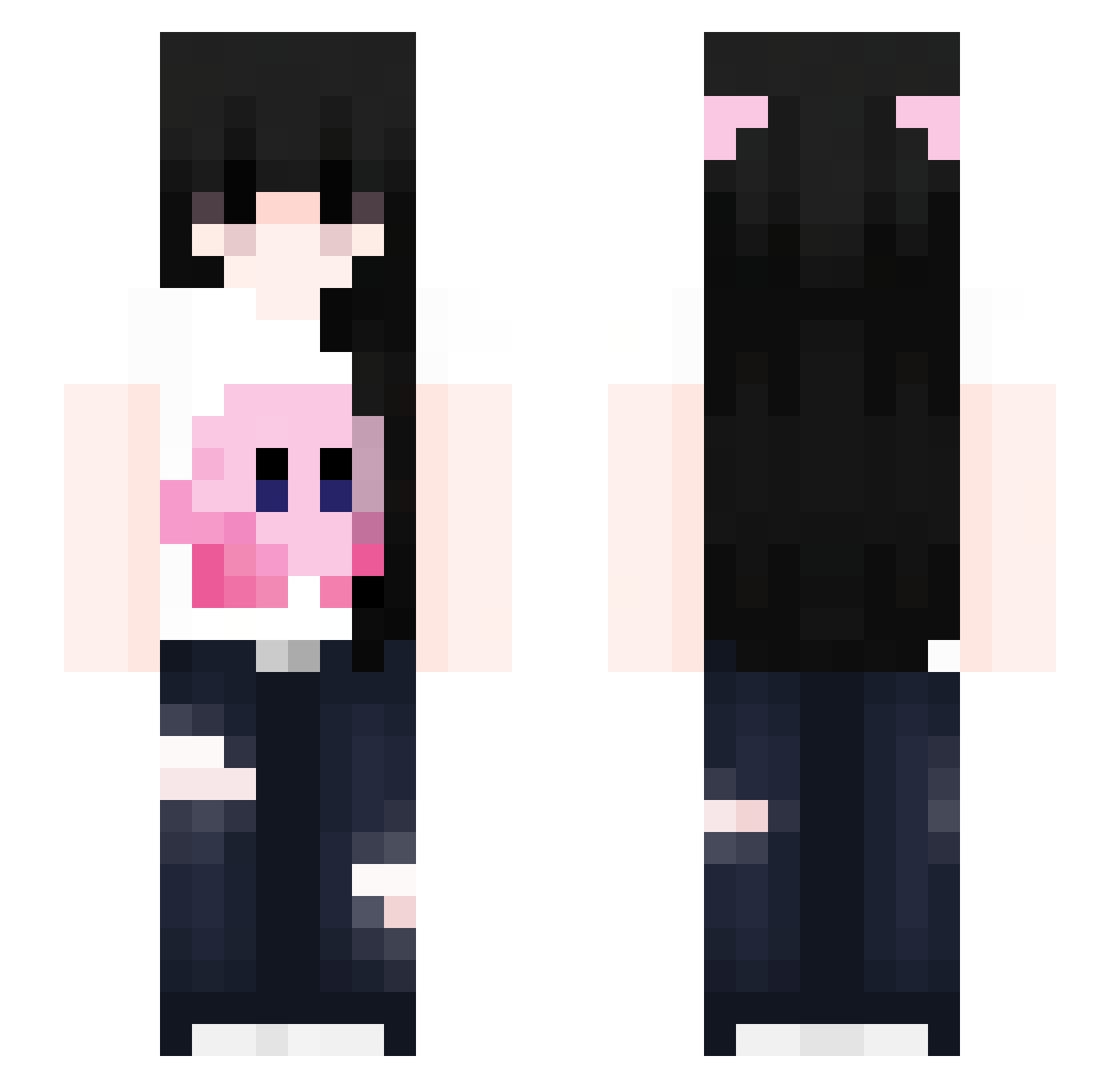 Yaamq Minecraft skin, front and back view