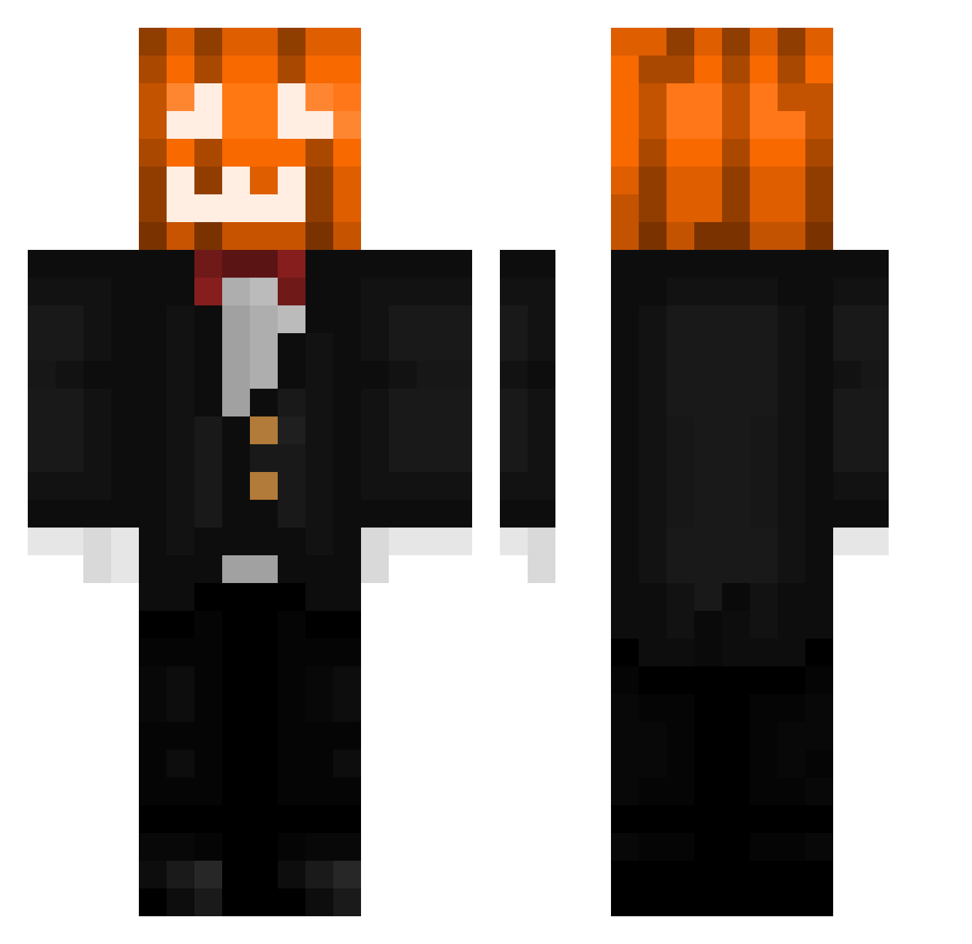 GayButtFartt Minecraft skin, front and back view