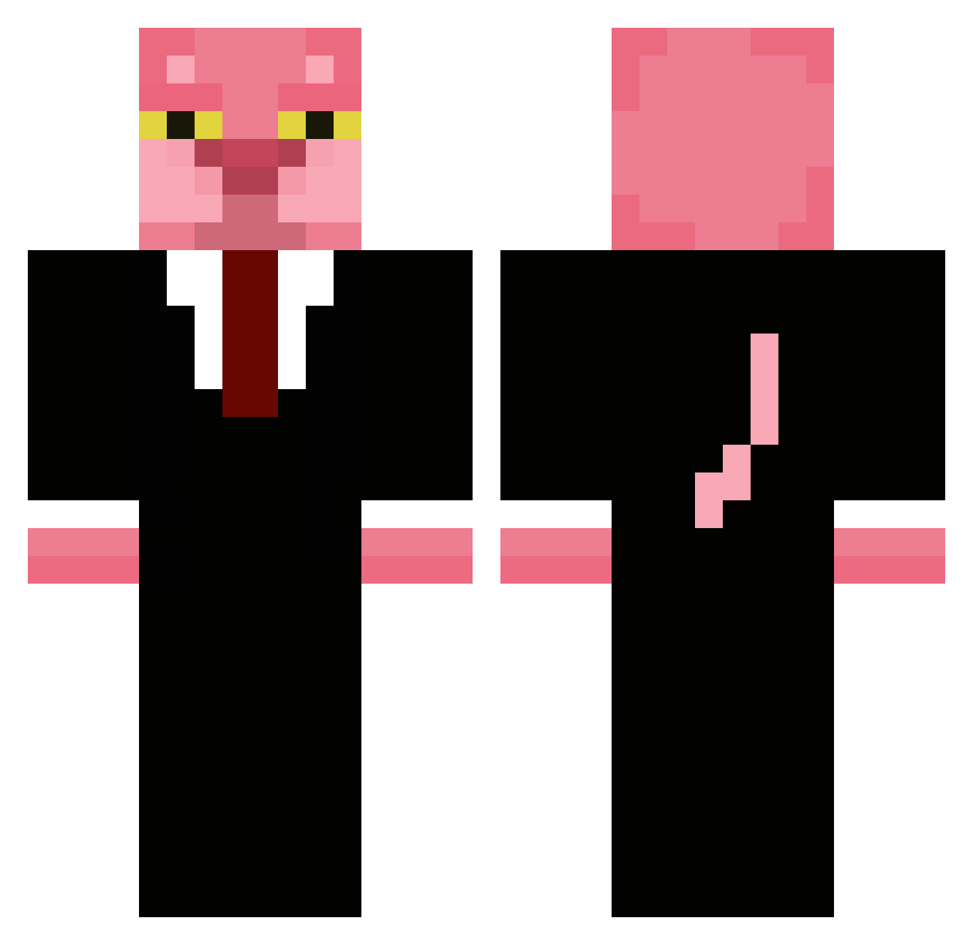 LostInTheMadness Minecraft skin, front and back view