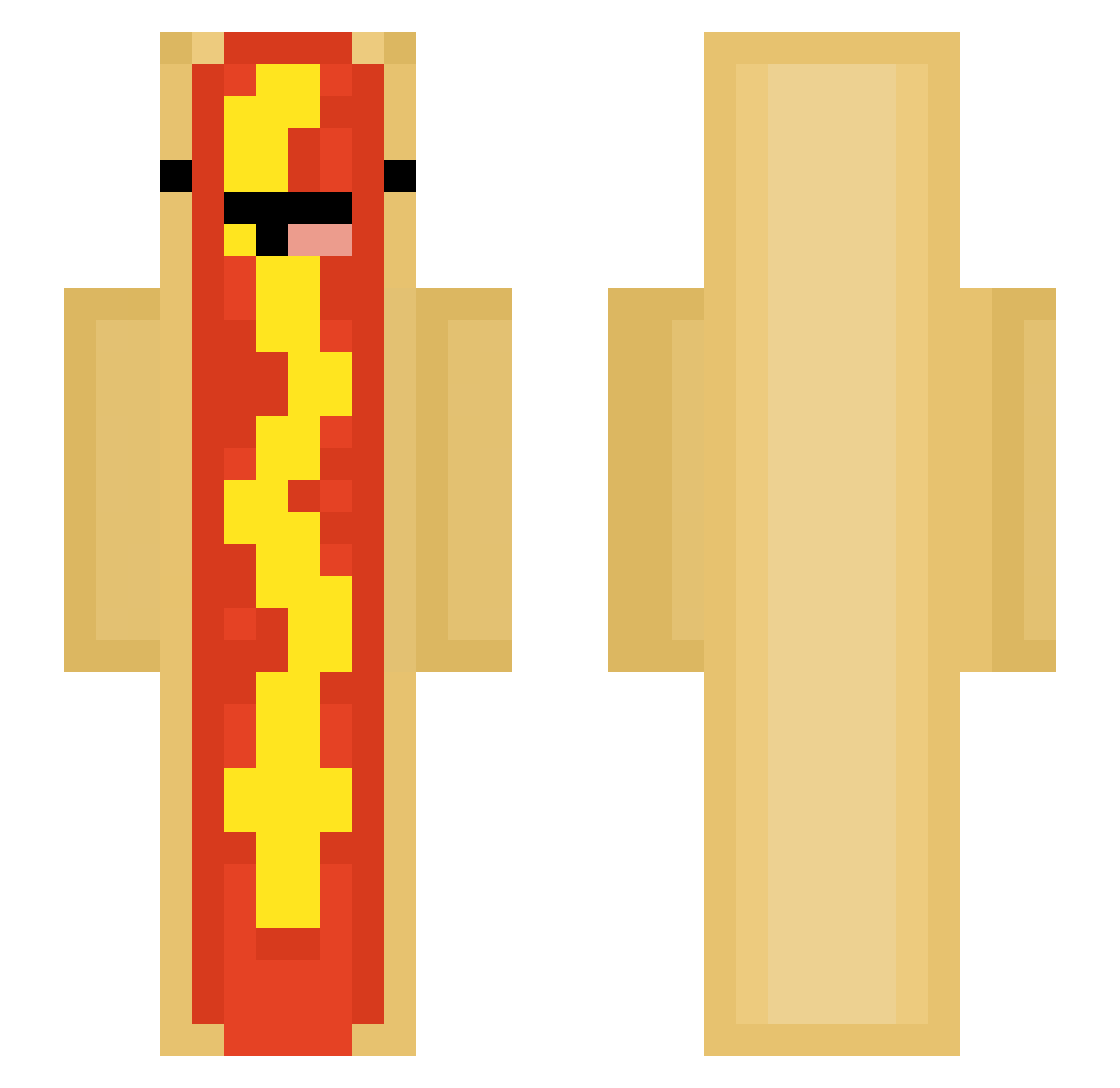 Equerry Minecraft skin, front and back view