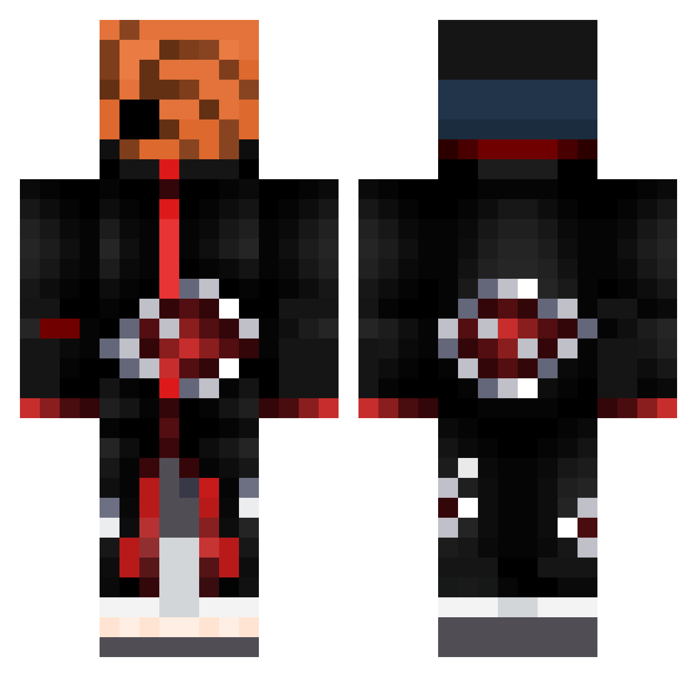 Madladdison Minecraft skin, front and back view