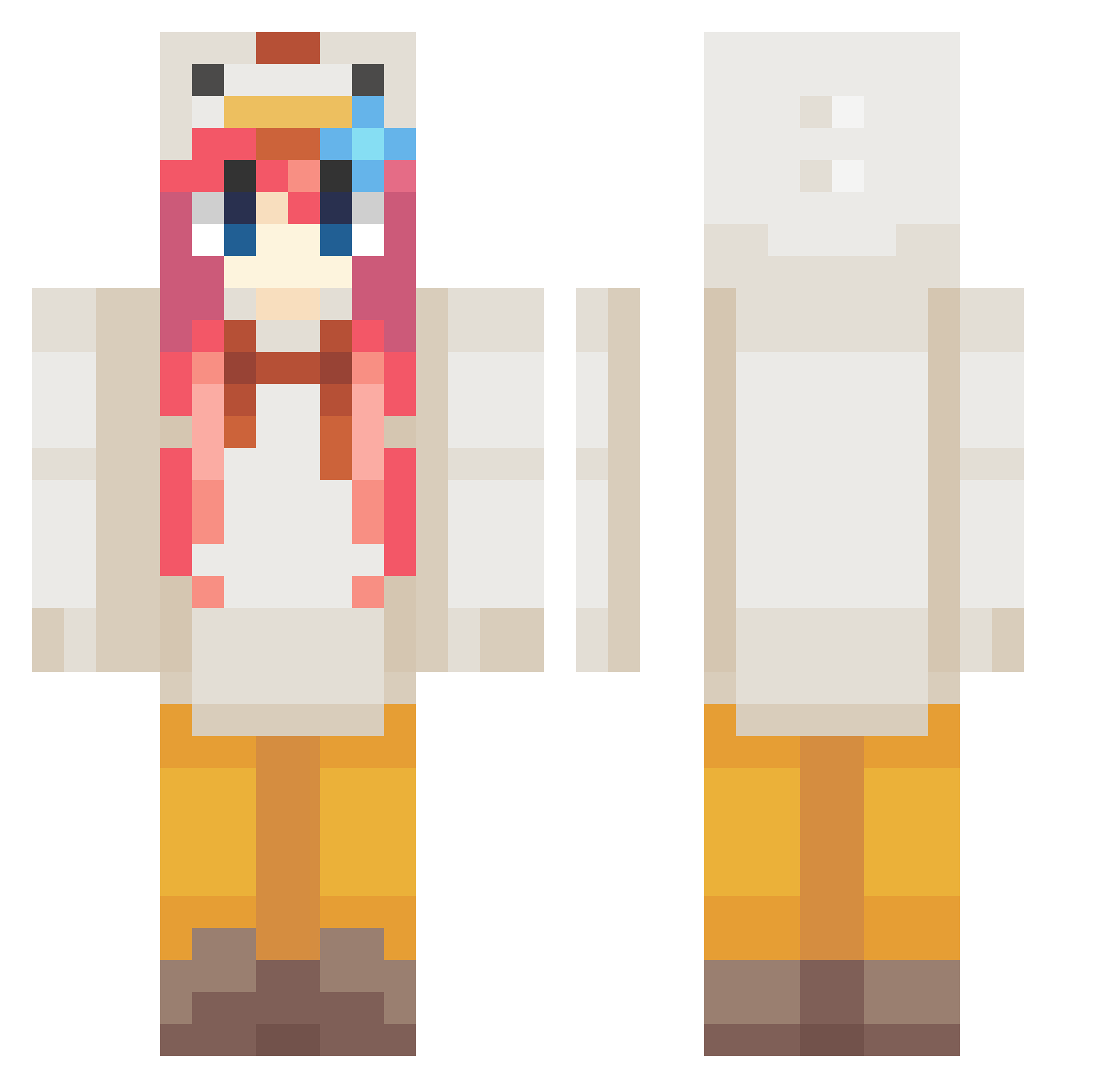 torisuke38 Minecraft skin, front and back view