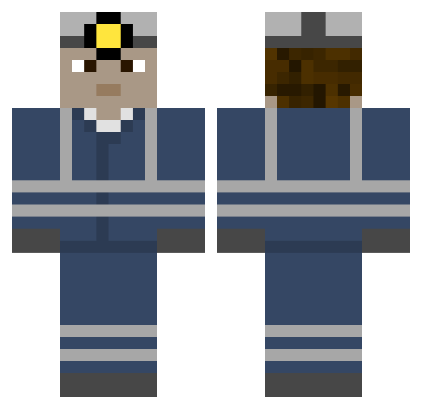 sniperUSSR Minecraft skin, front and back view