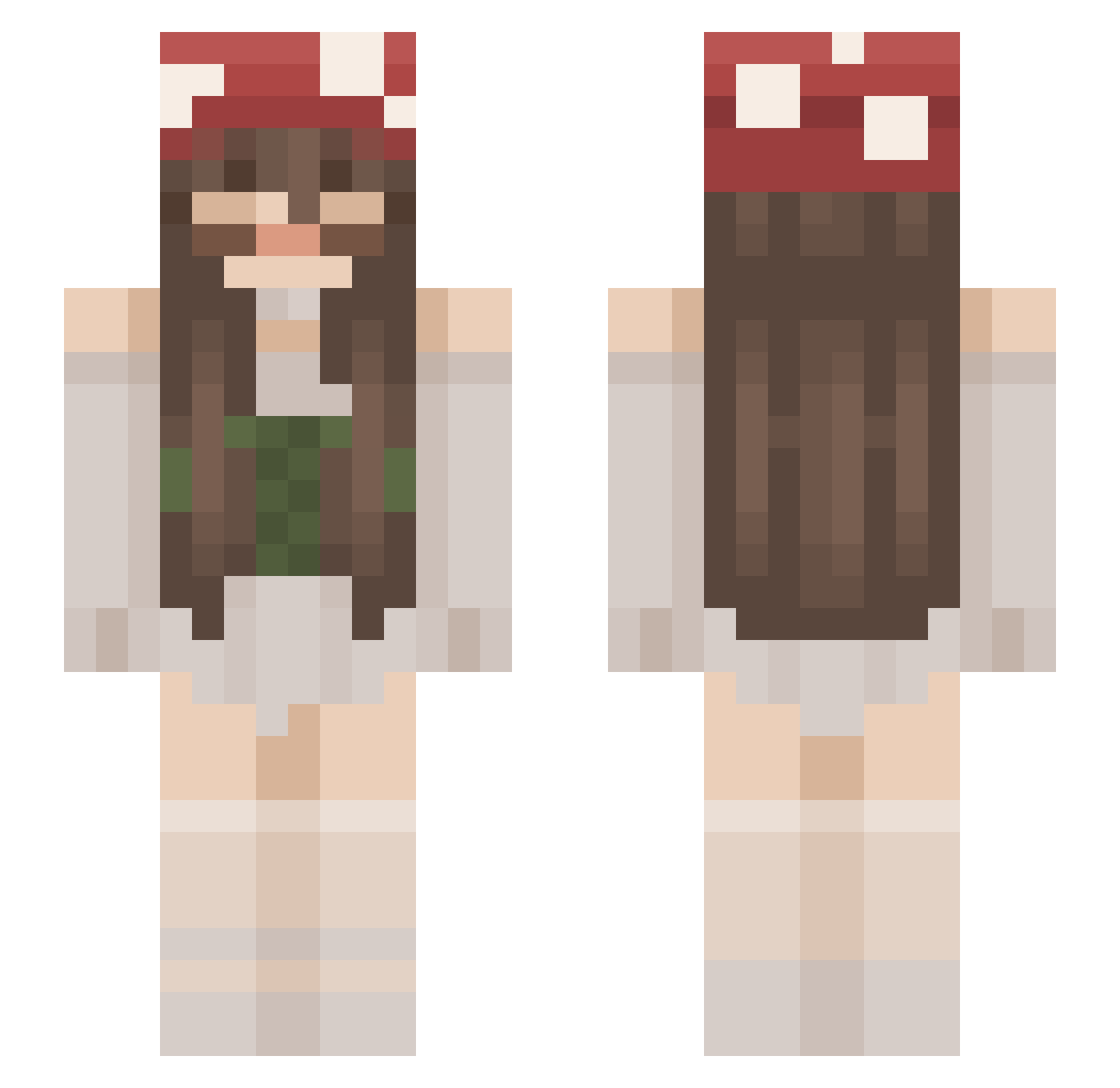 V0x1c1ty Minecraft skin, front and back view