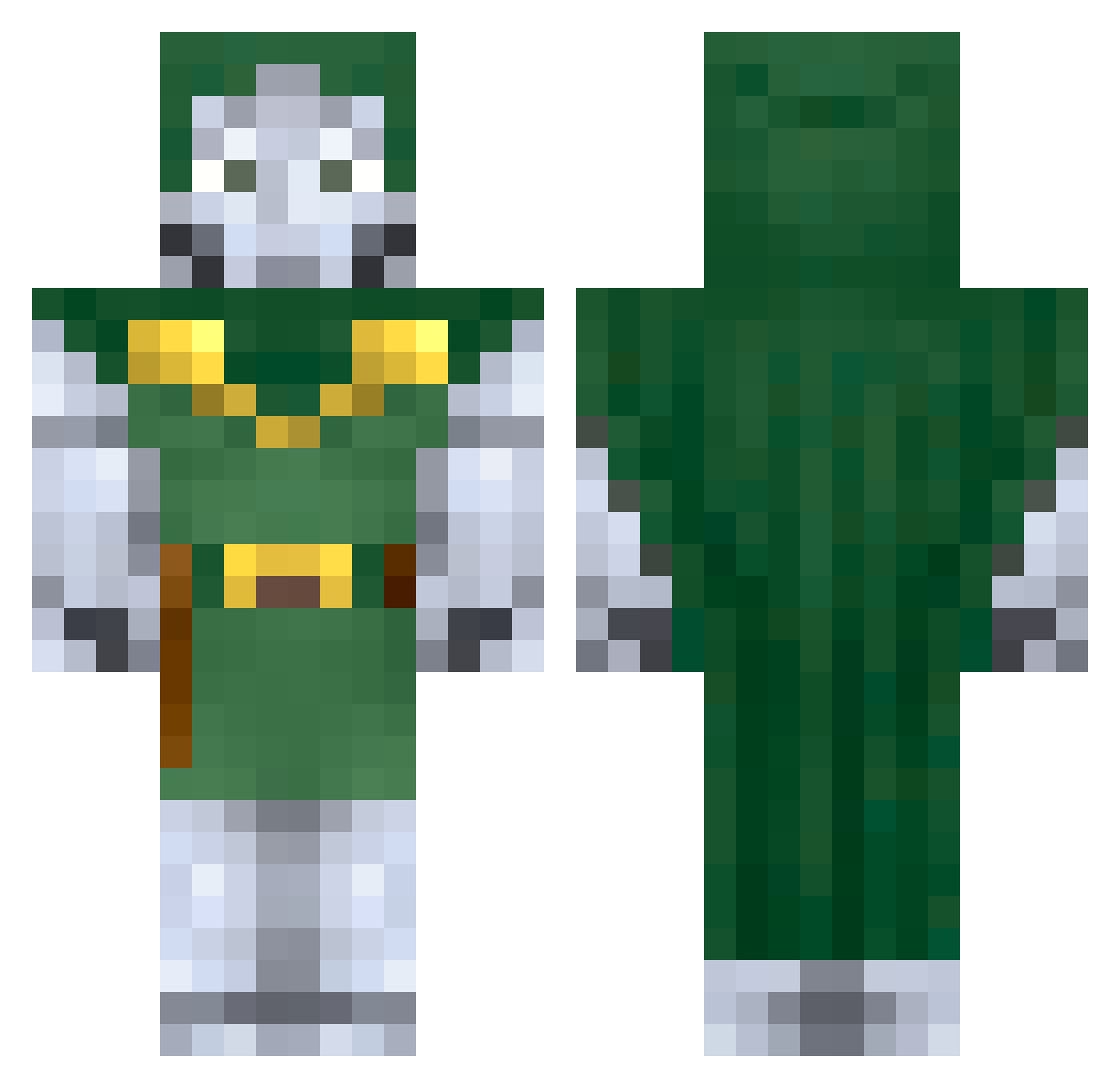 2017ninga Minecraft skin, front and back view