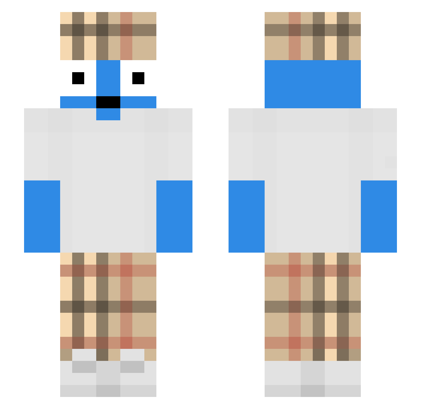 luk1nekcek Minecraft skin, front and back view