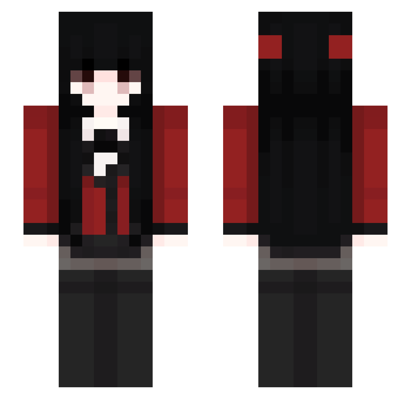 Rumba Minecraft skin, front and back view