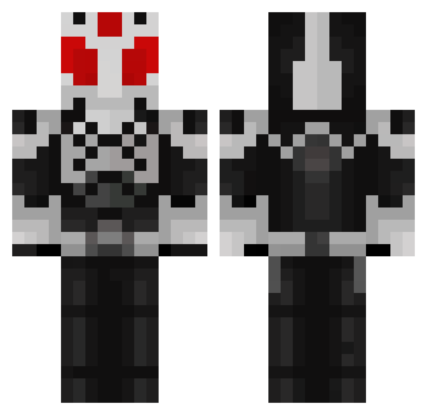 Batzumaru Minecraft skin, front and back view
