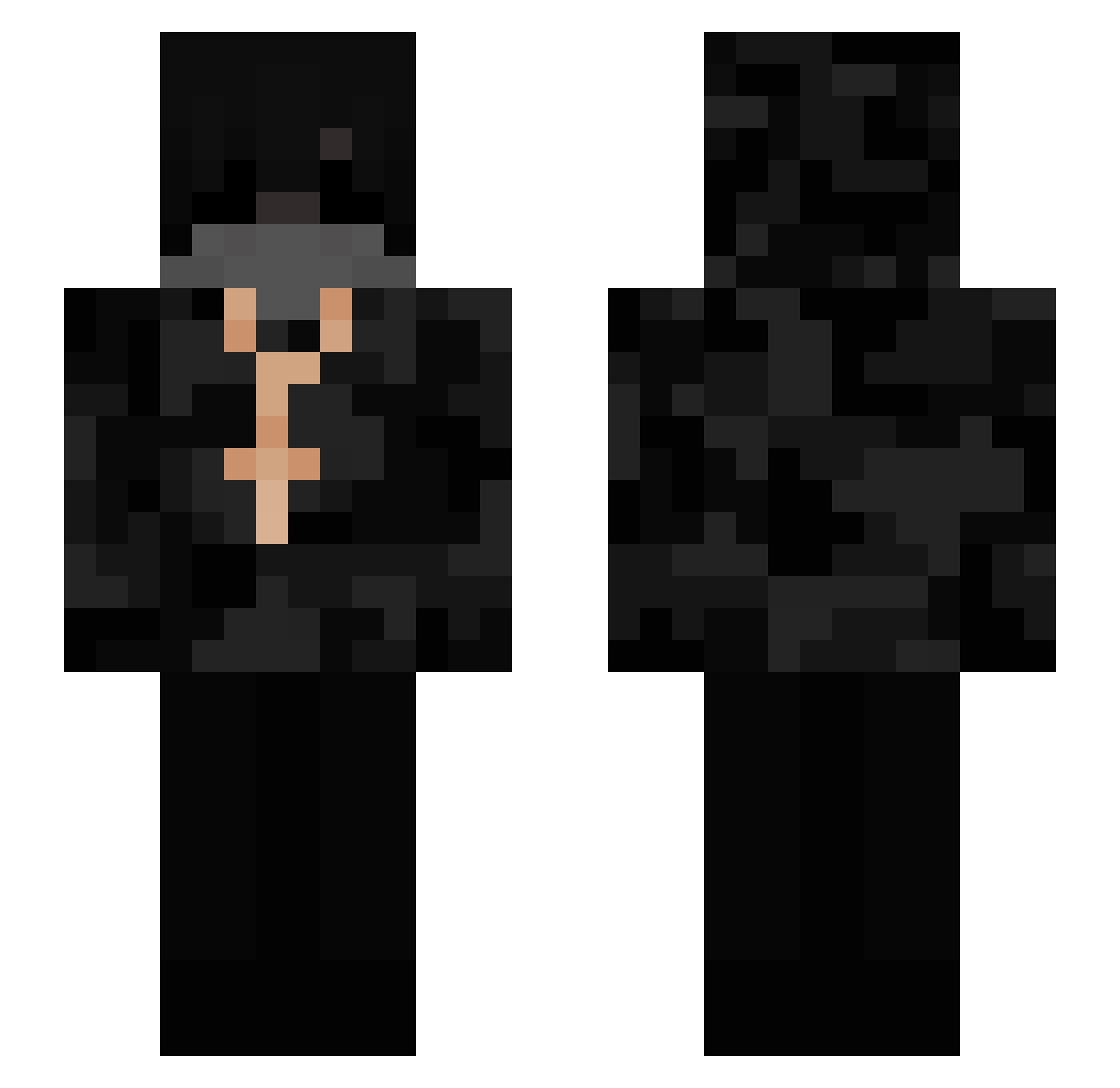 subidagoat Minecraft skin, front and back view