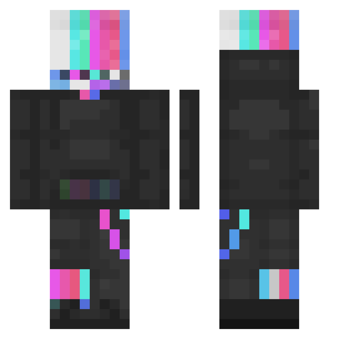 VHS_TheNazOne Minecraft skin, front and back view