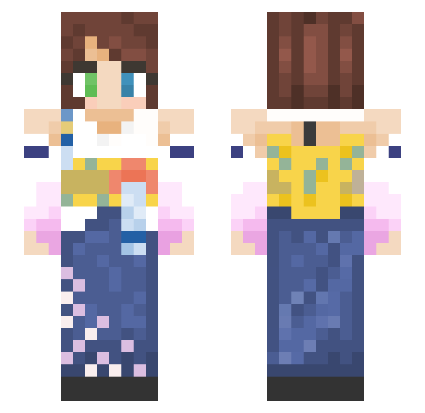 ta_fu7 Minecraft skin, front and back view