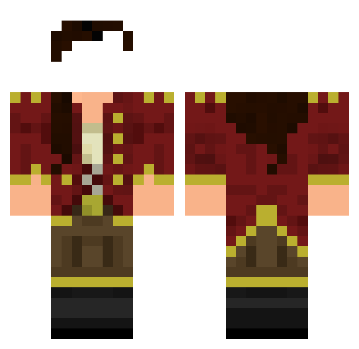 GoobyTheShooby Minecraft skin, front and back view