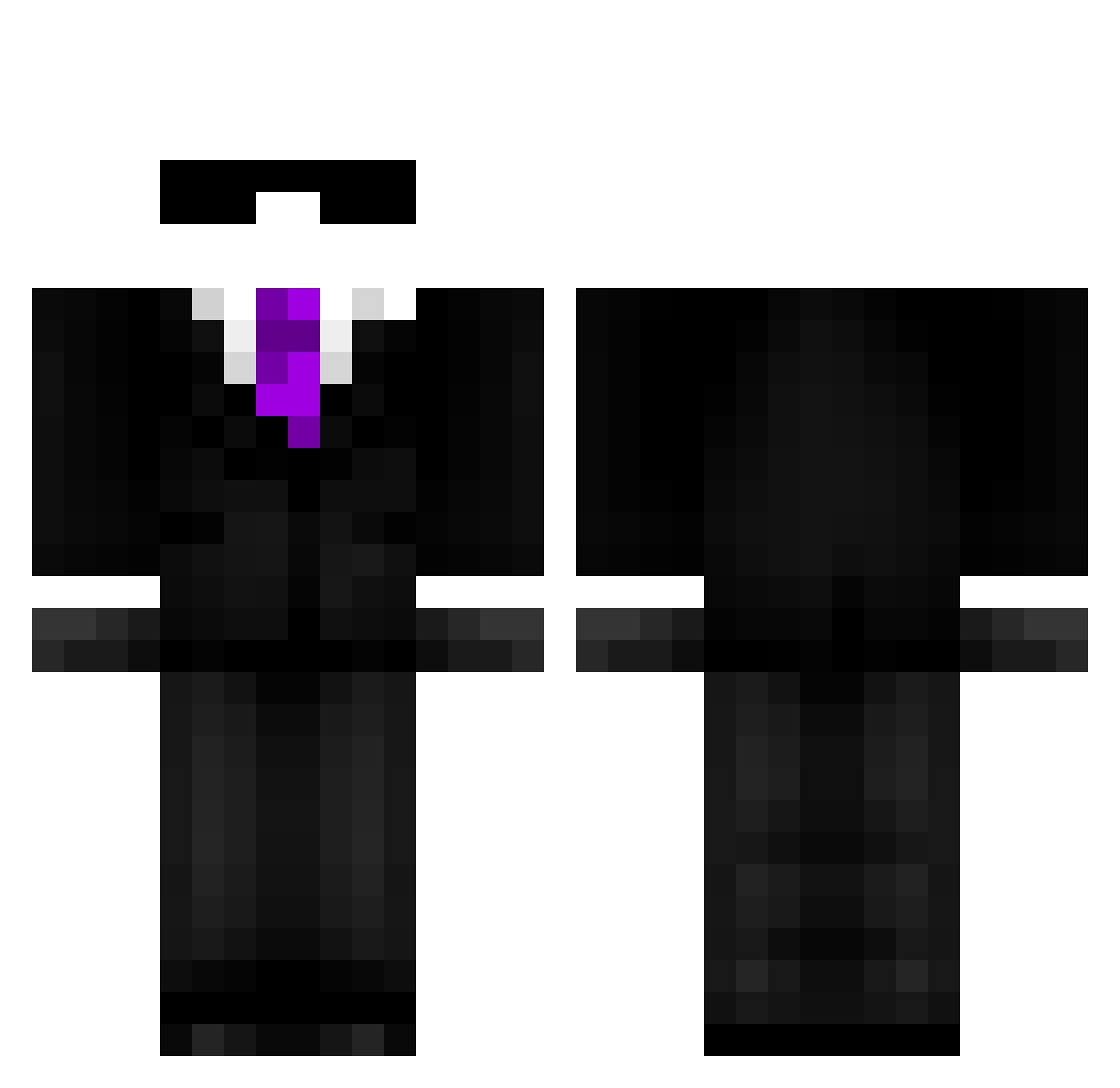 Saltana Minecraft skin, front and back view
