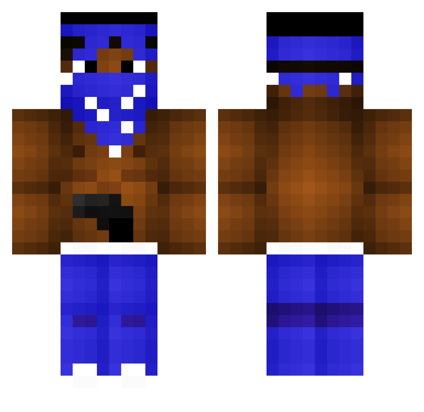 Guaido Minecraft skin, front and back view