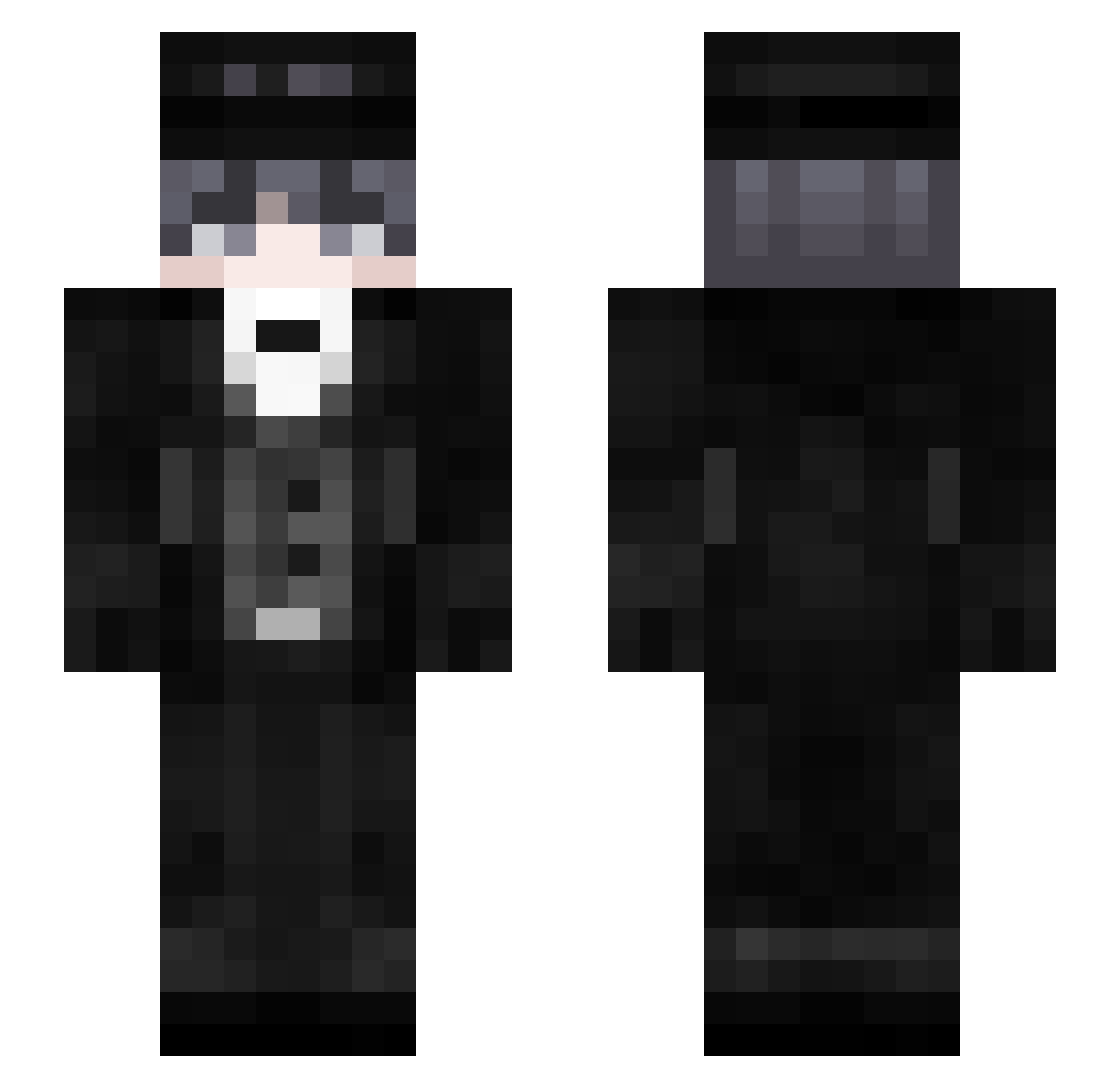 Ivchie Minecraft skin, front and back view