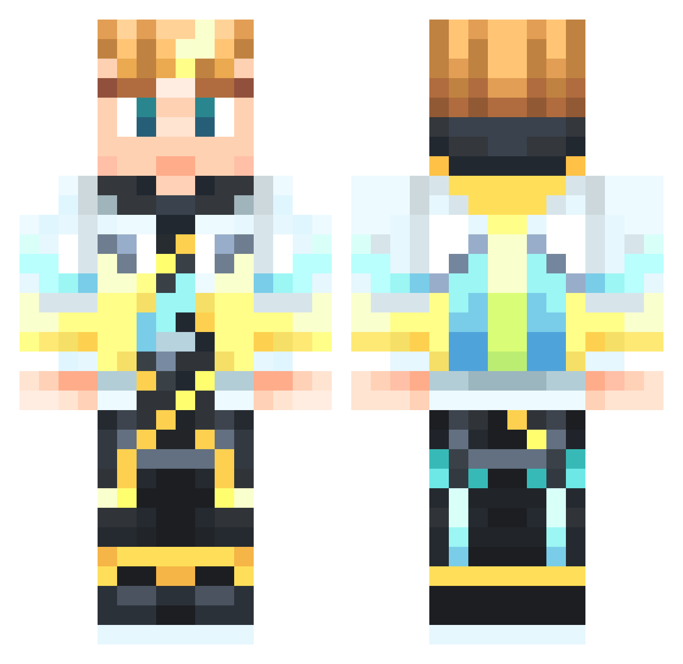 Lachlan Minecraft skin, front and back view