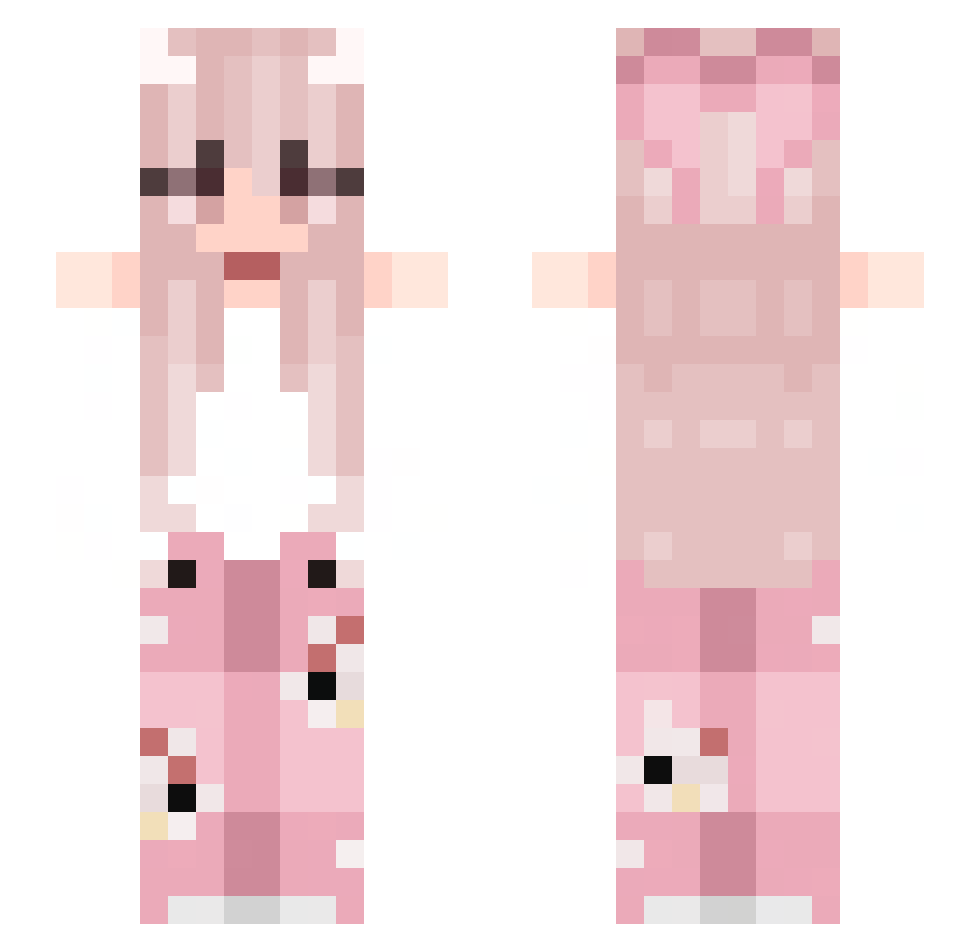 Elif_ipek Minecraft skin, front and back view