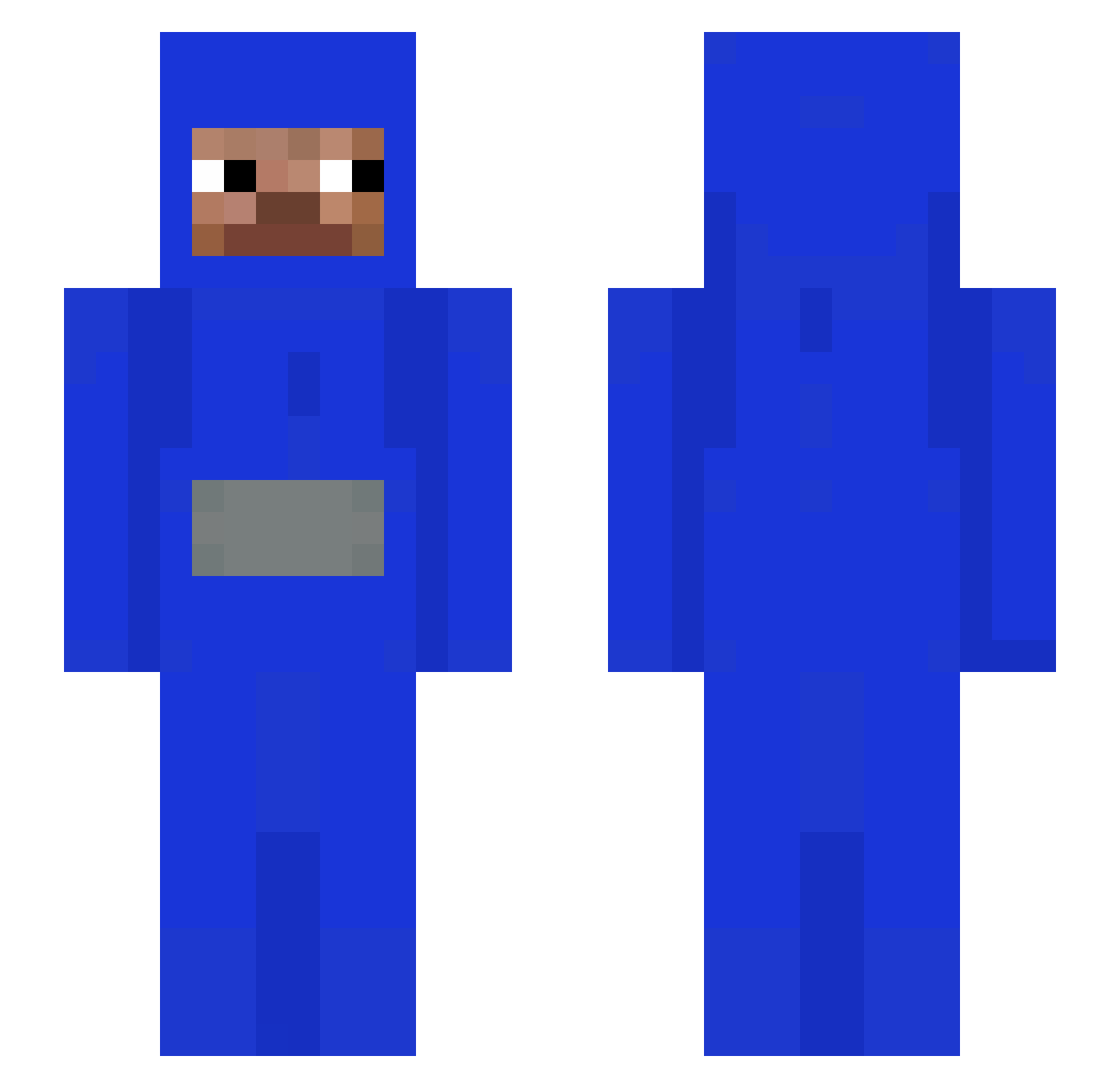 Kuyai Minecraft skin, front and back view