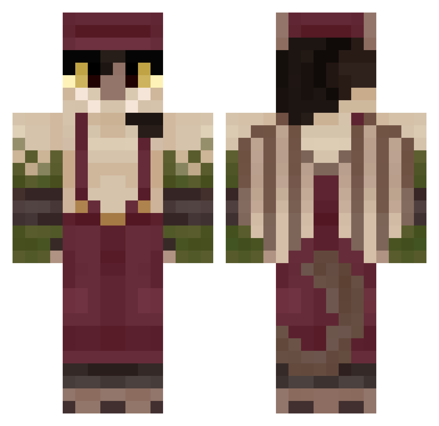 Artem1984 Minecraft skin, front and back view