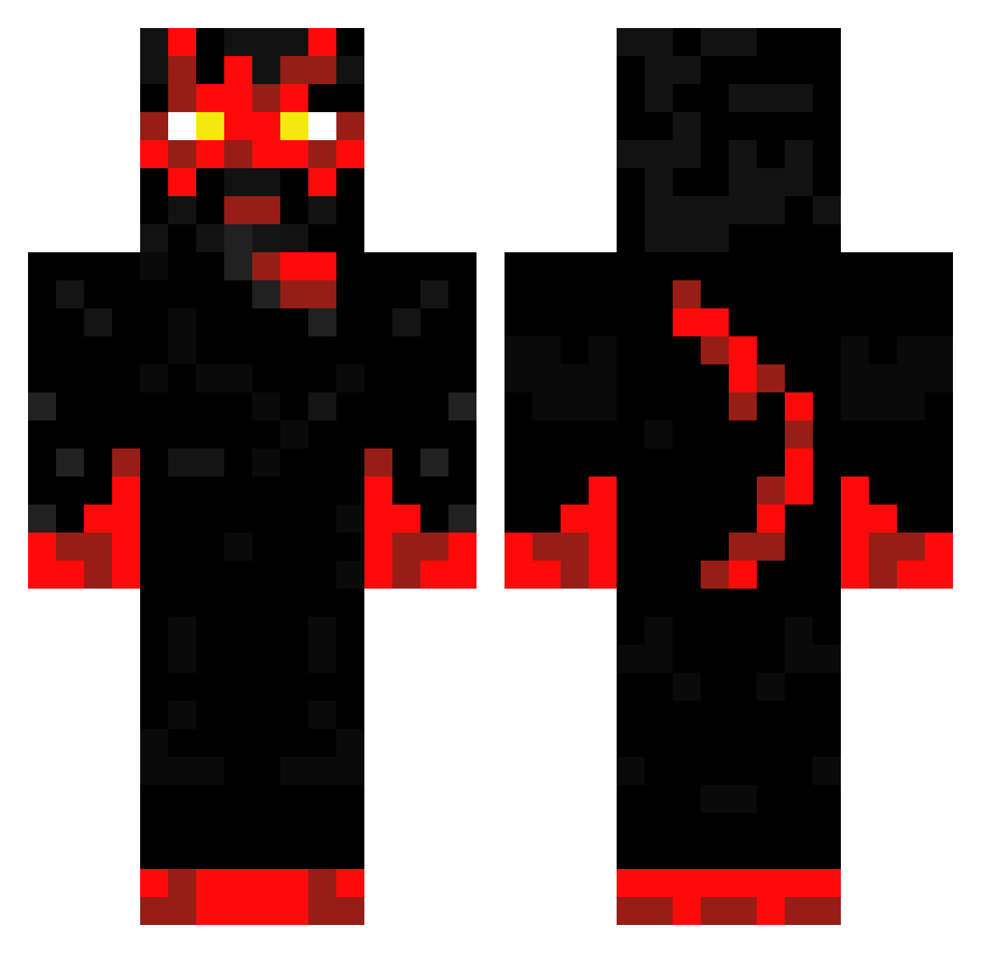 Respiration Minecraft skin, front and back view