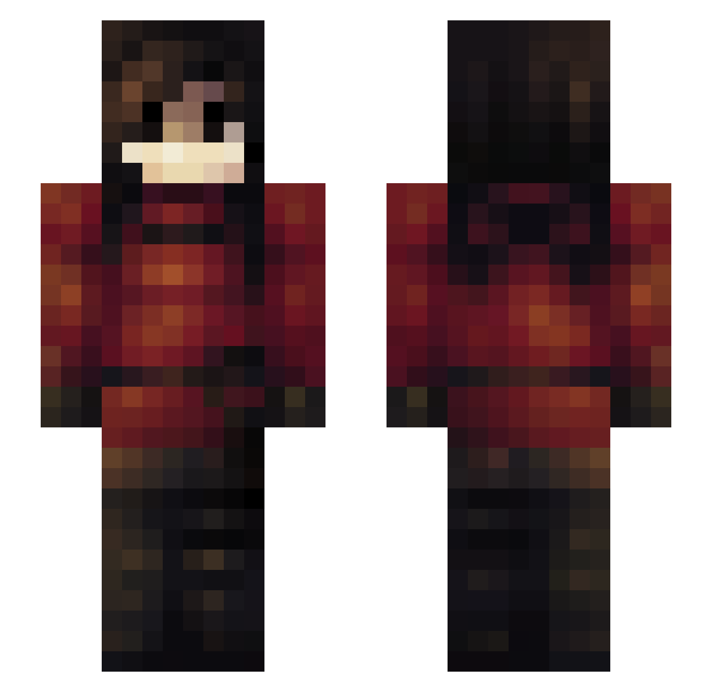 myvividreams Minecraft skin, front and back view