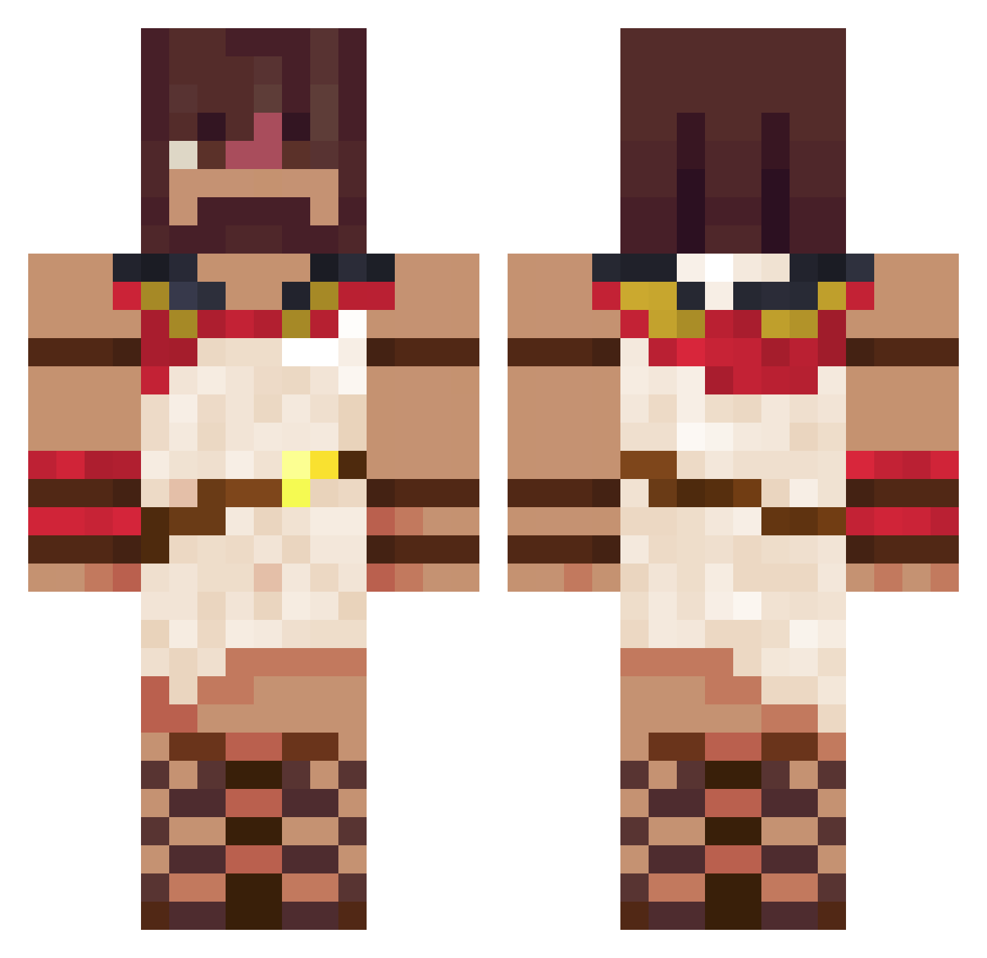 THRAXx03 Minecraft skin, front and back view