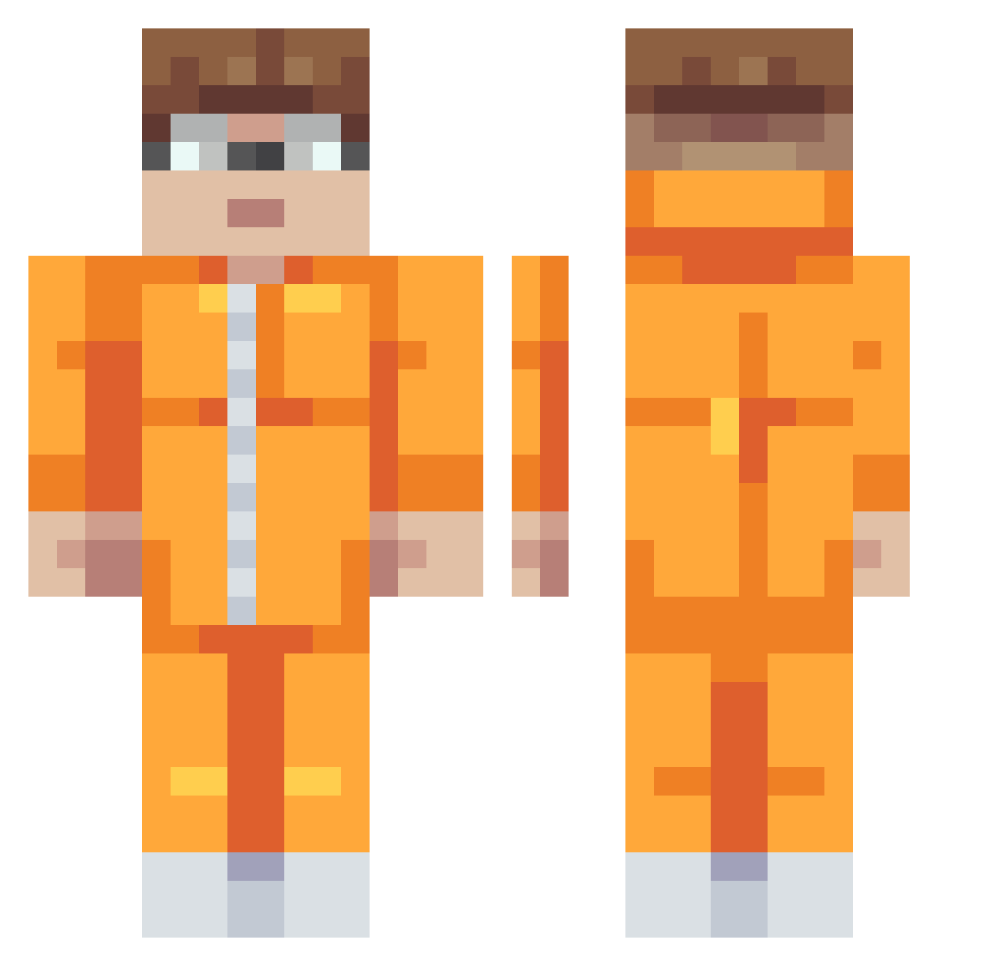 Antonius_Fartius Minecraft skin, front and back view