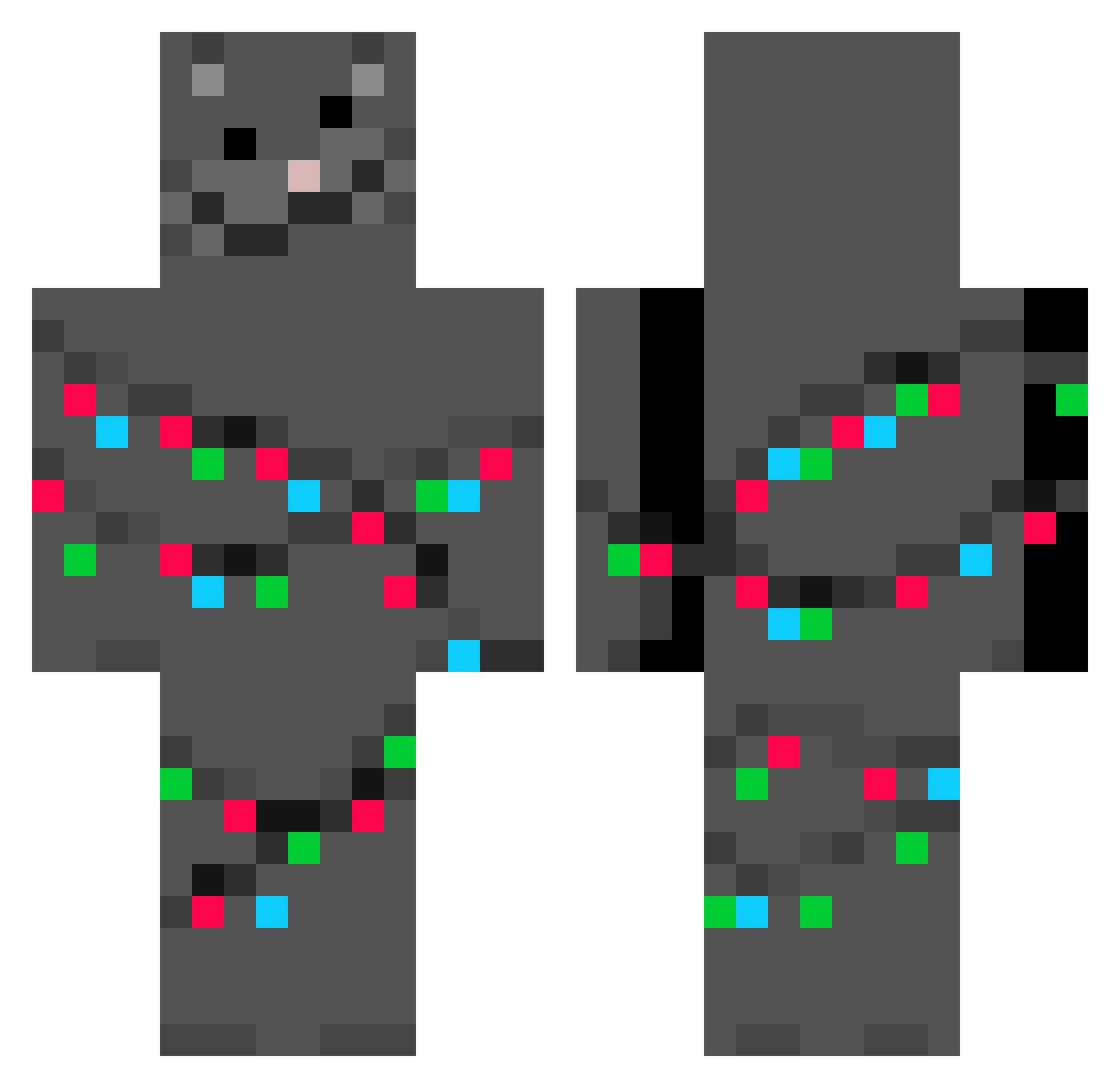 C4tLover8542_ Minecraft skin, front and back view