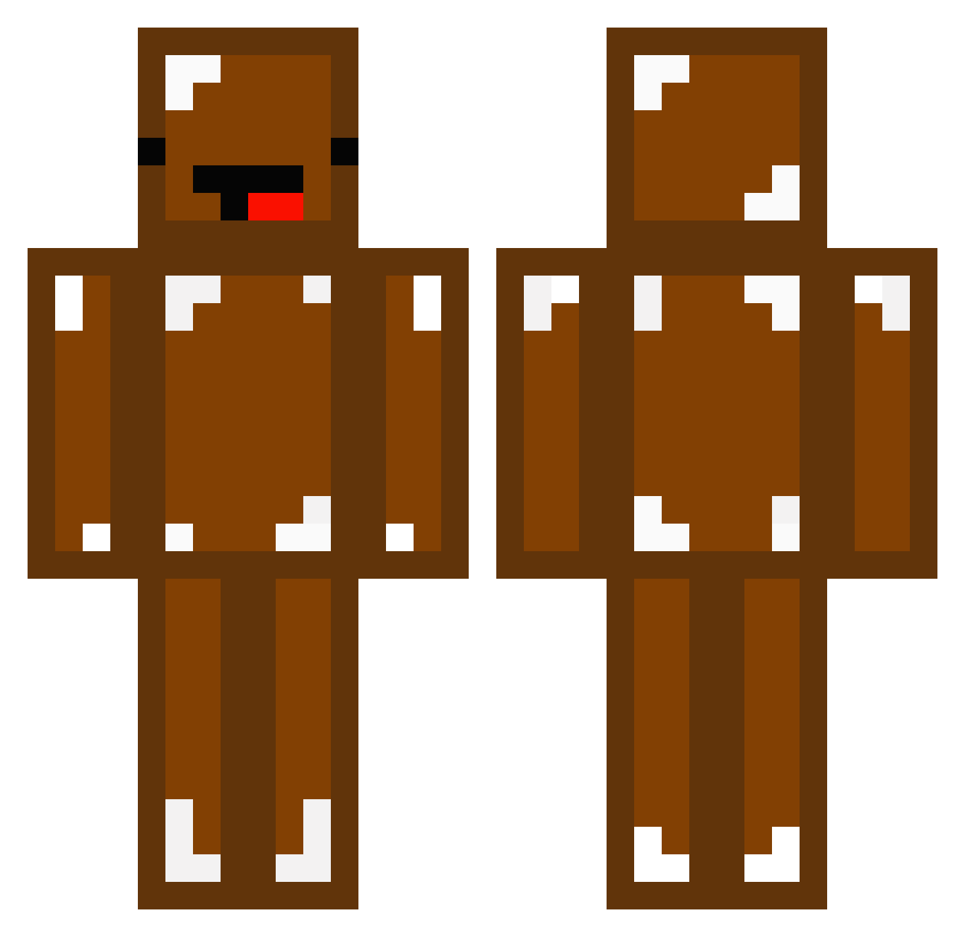 naklpoopX2 Minecraft skin, front and back view