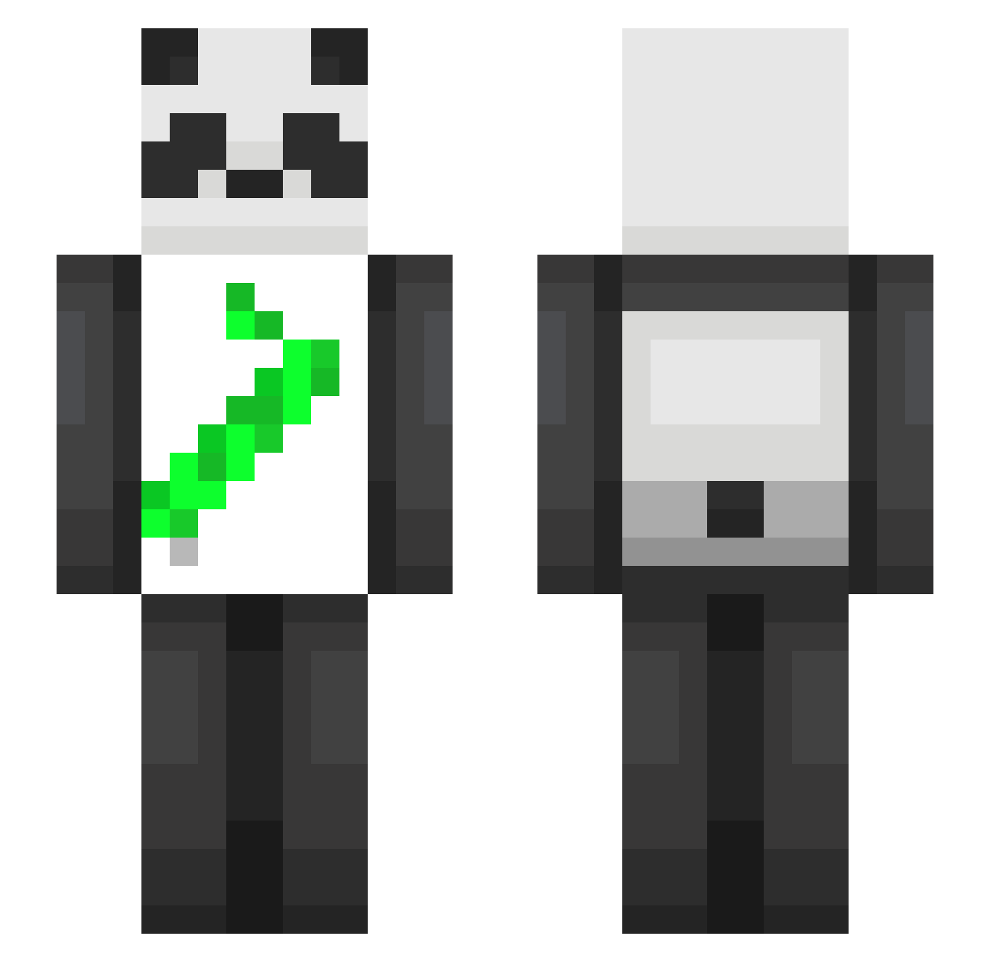__pd Minecraft skin, front and back view