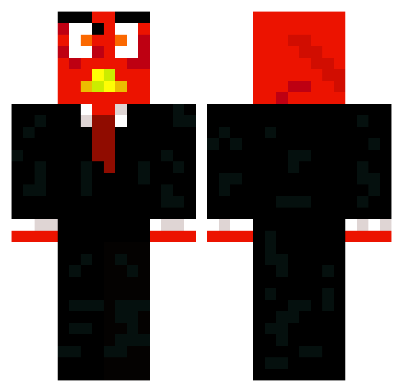 SkaczacyPtaszek Minecraft skin, front and back view