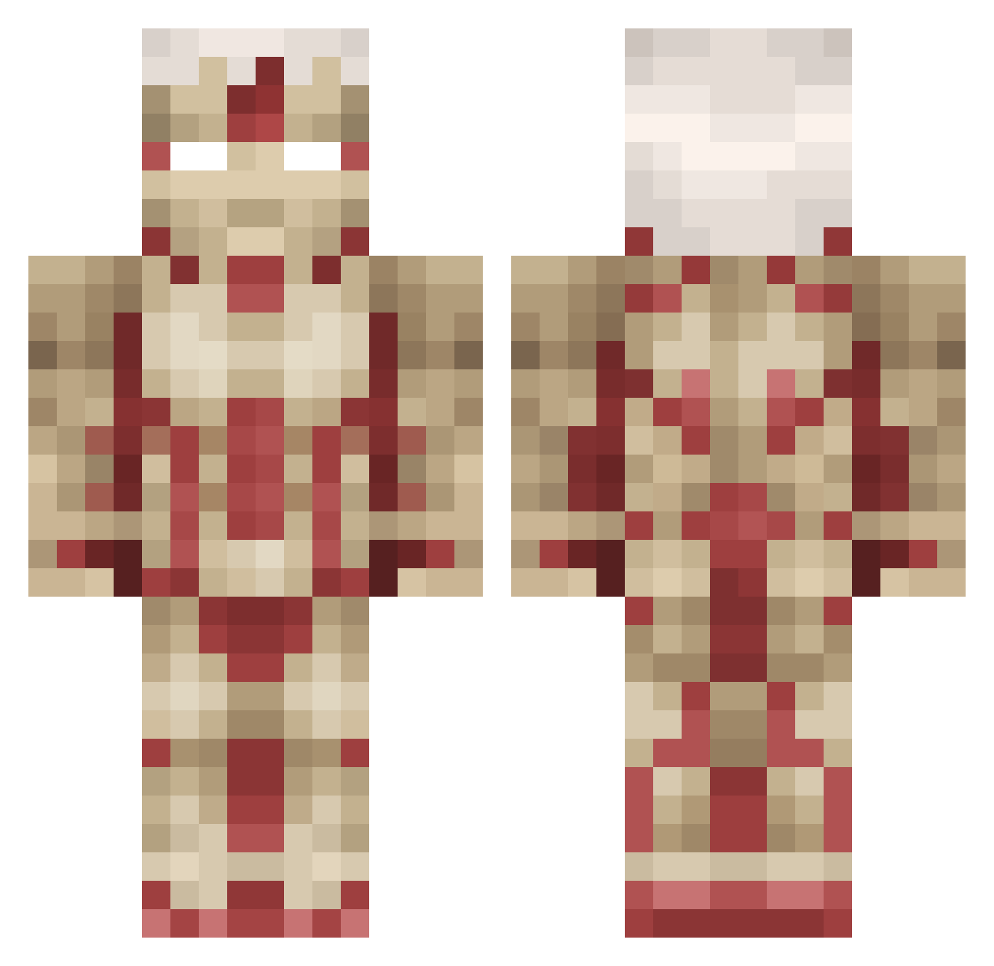 ppluhver Minecraft skin, front and back view