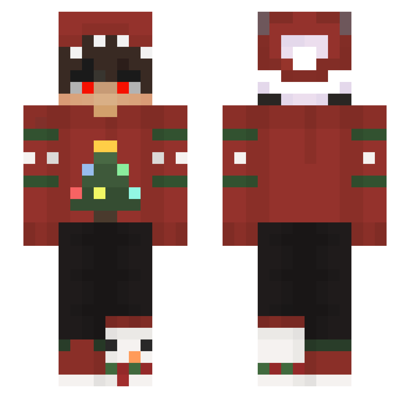 RedsharkMC_VN Minecraft skin, front and back view
