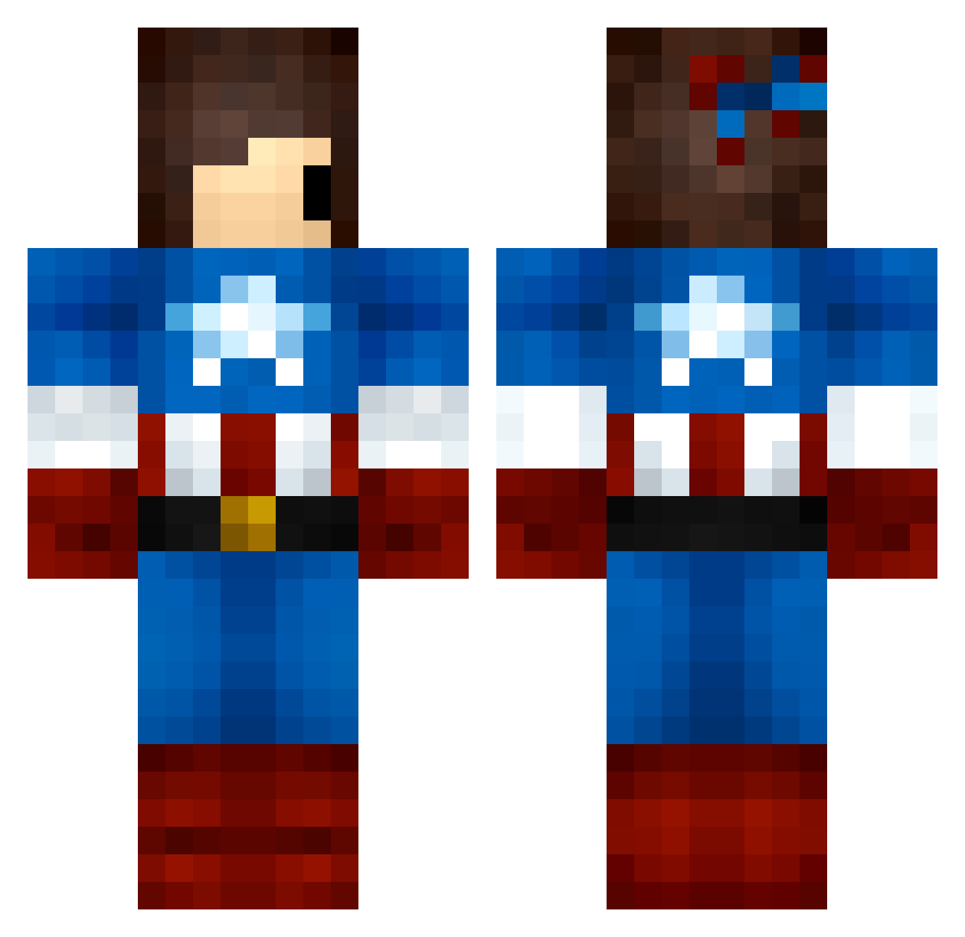 montygetabag Minecraft skin, front and back view