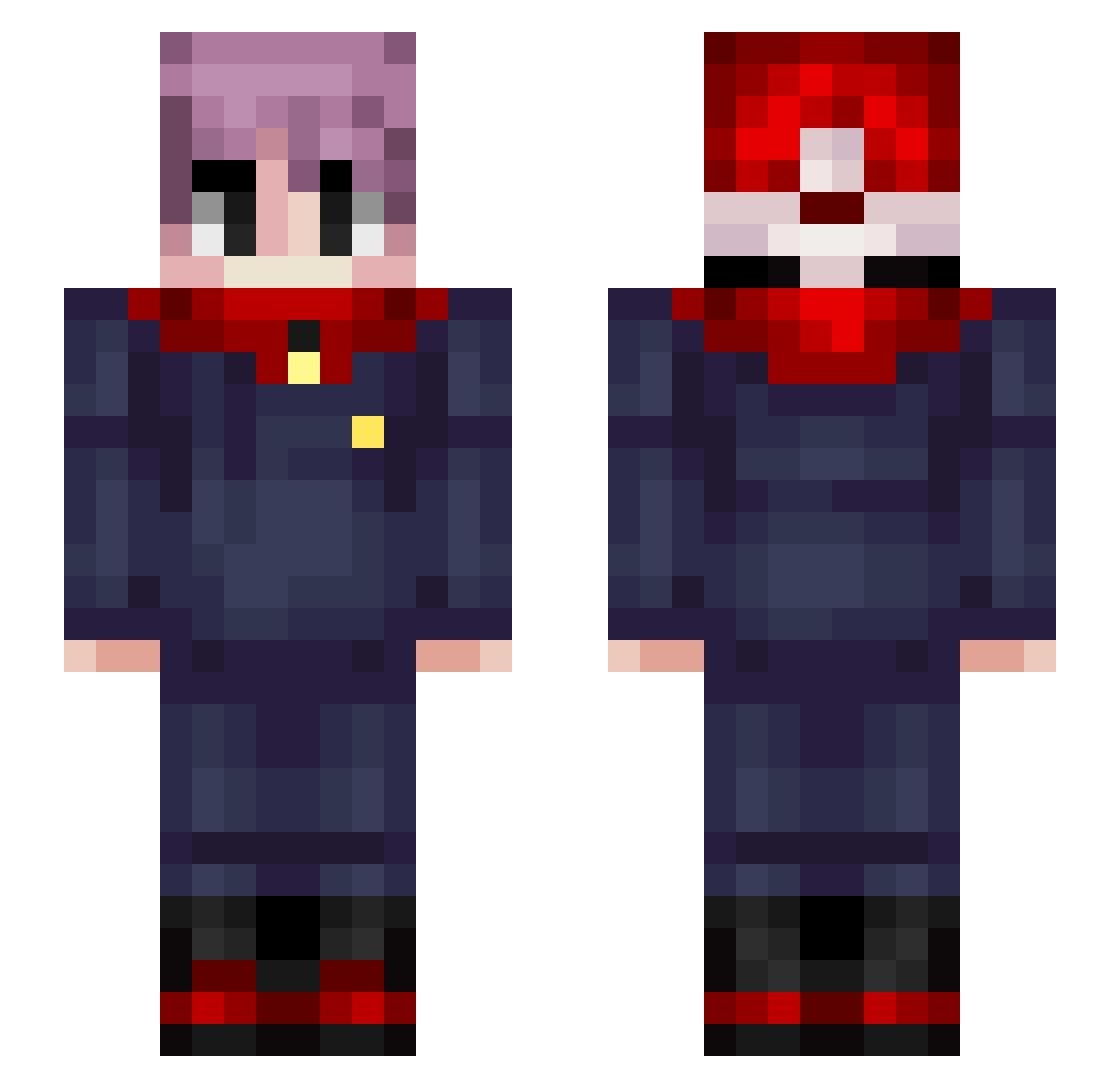 DEIMON822 Minecraft skin, front and back view