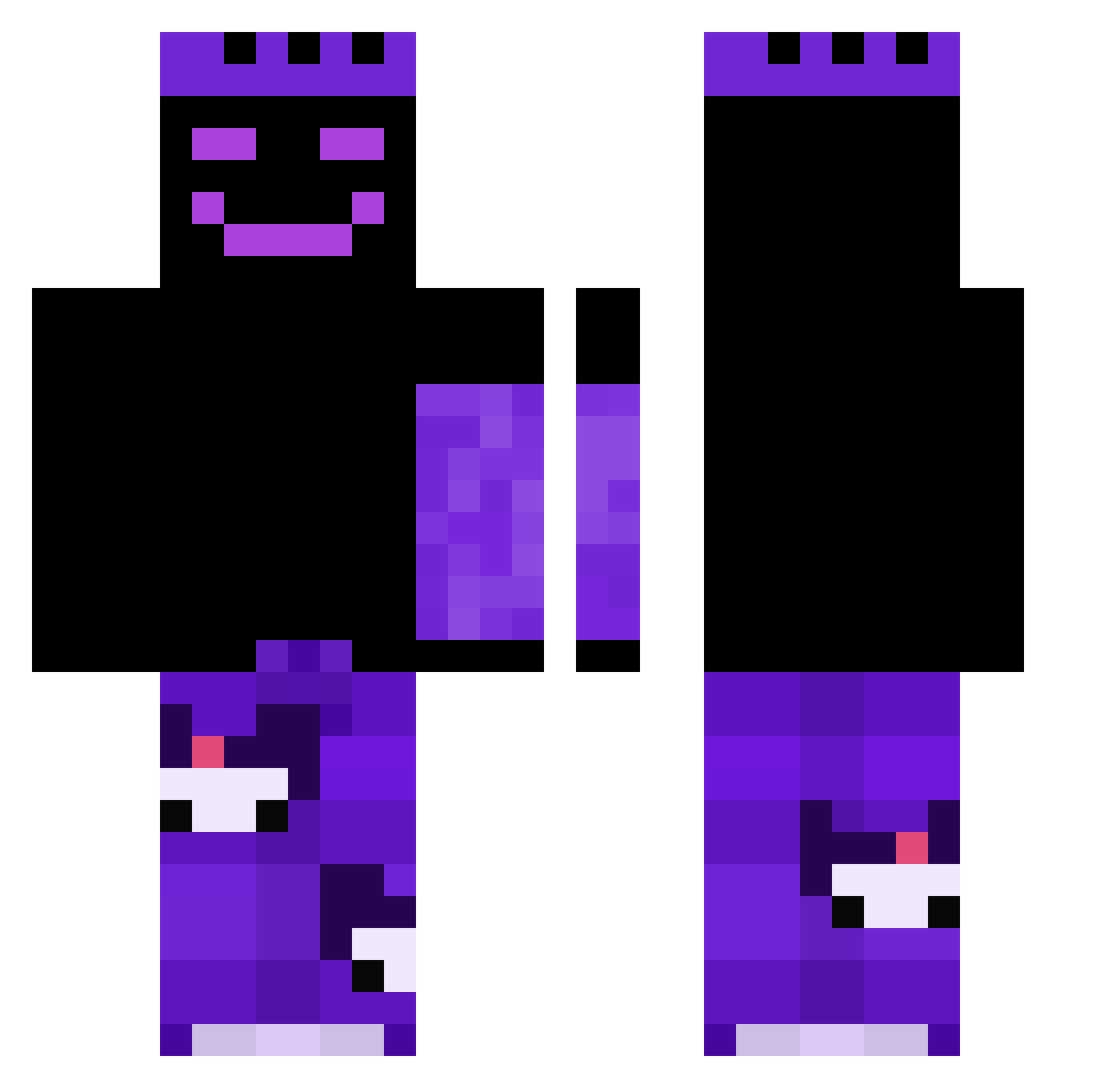 aboyname Minecraft skin, front and back view