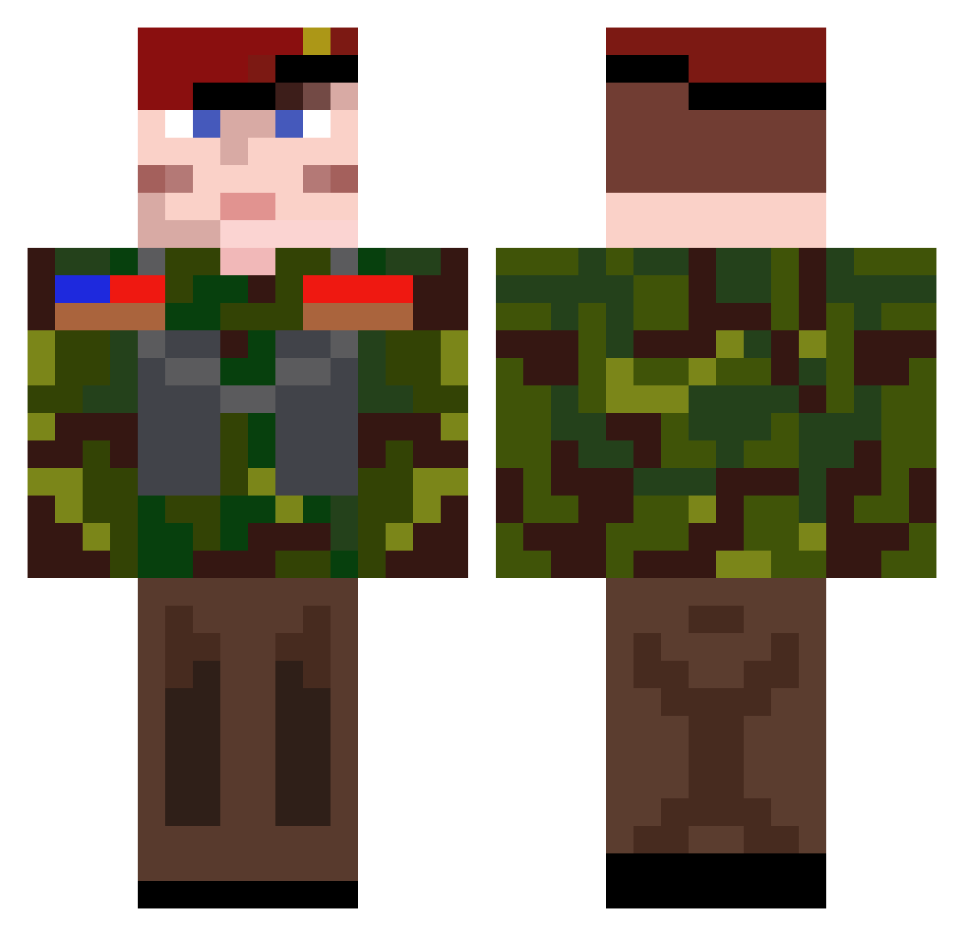 Rhodesians Minecraft skin, front and back view