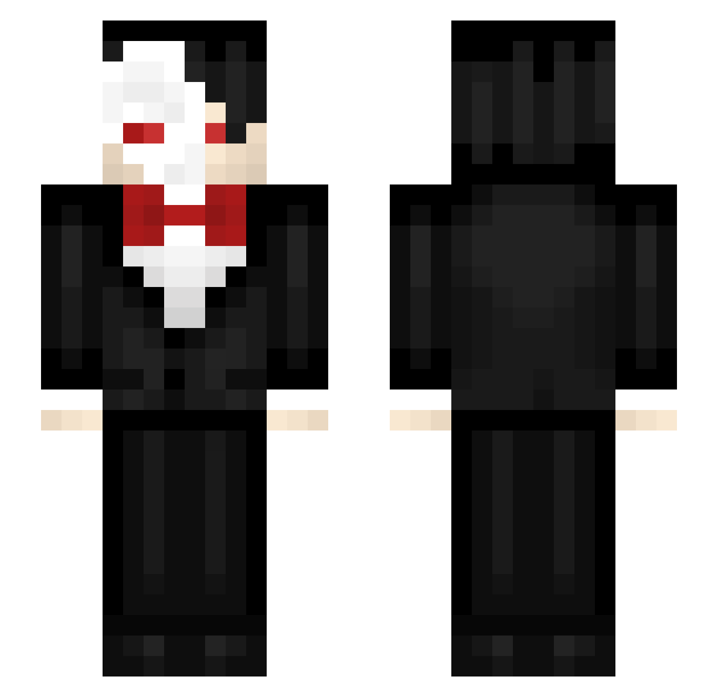 phosphorescently Minecraft skin, front and back view