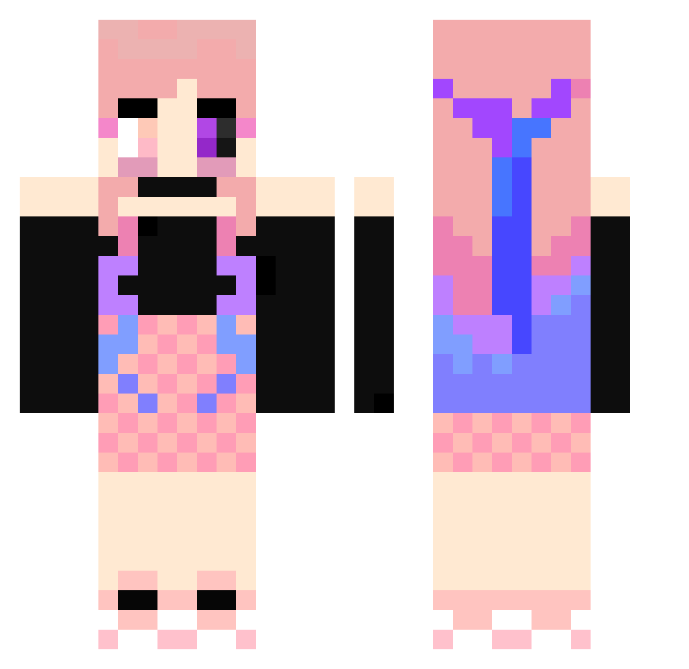 zeyorama_ Minecraft skin, front and back view